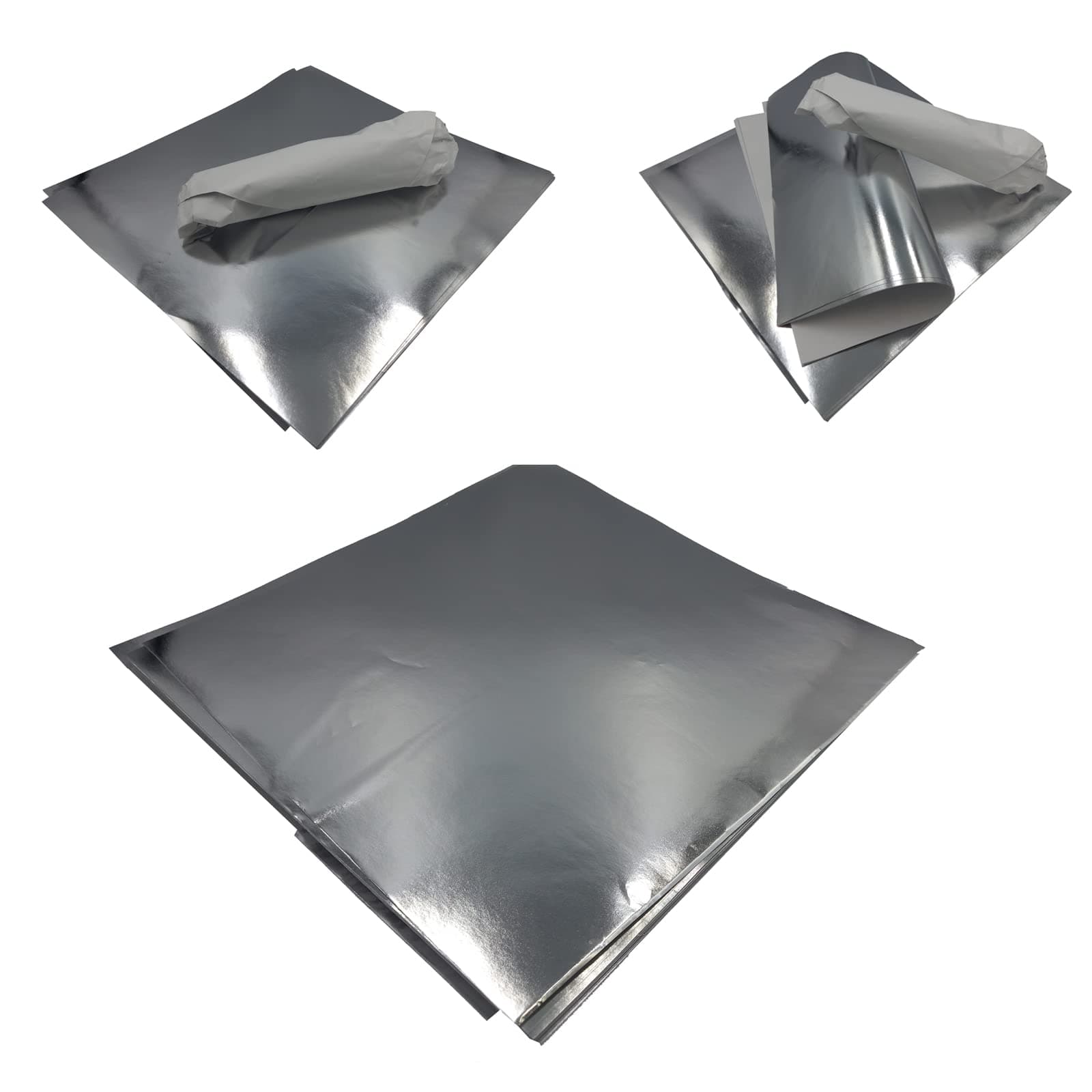 500 Sheets Foil Liner Wrapping Sheets Chicken Kebab Naan Wrap Grease Proof Paper Food Wrap 12.5" x 12.5" - Sunrise Packaging