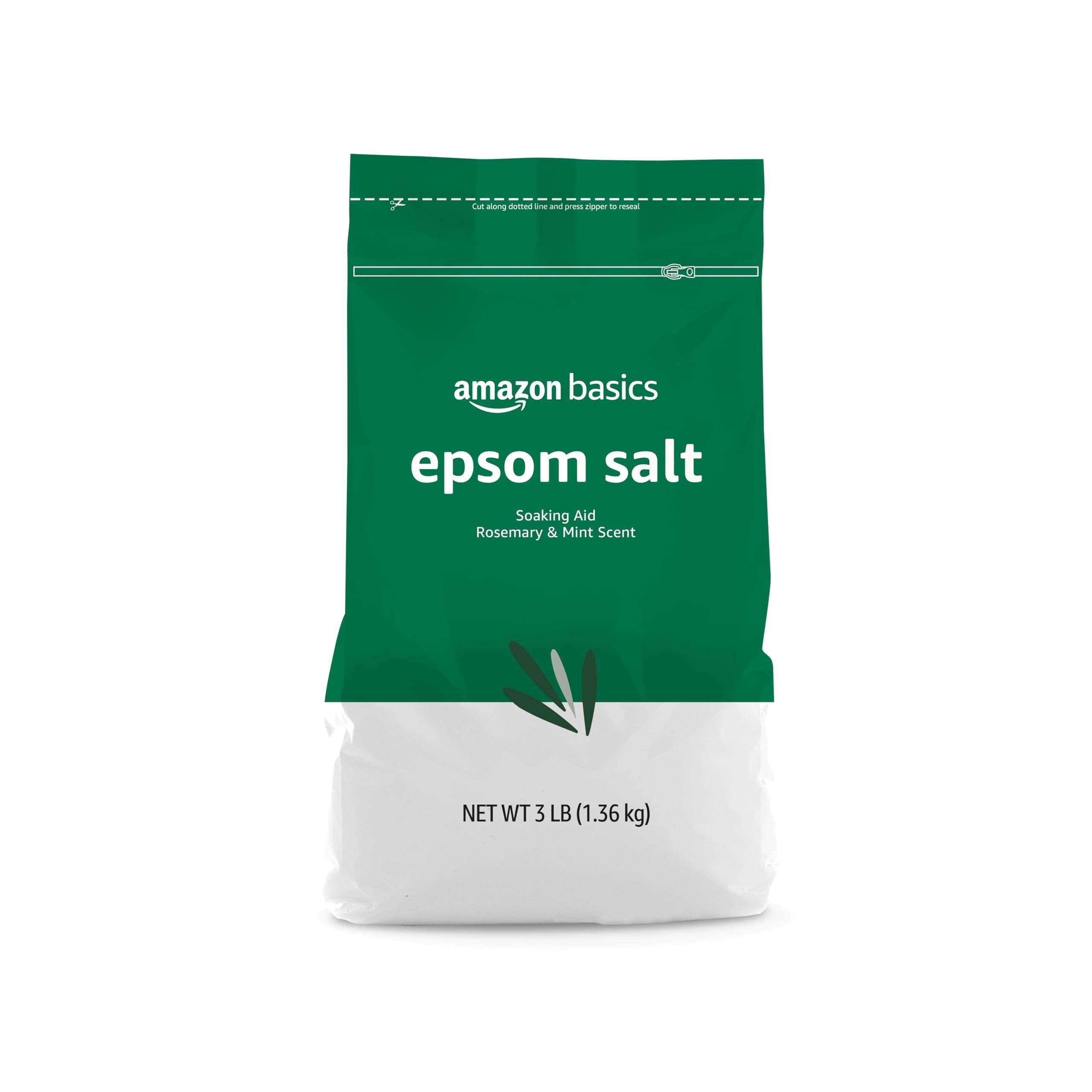- Amazon Basics Epsom Salt Soaking Aid, Soothing Rosemary & Mint Scent, 3 Pound (Pack of 1) (Previously Solimo)