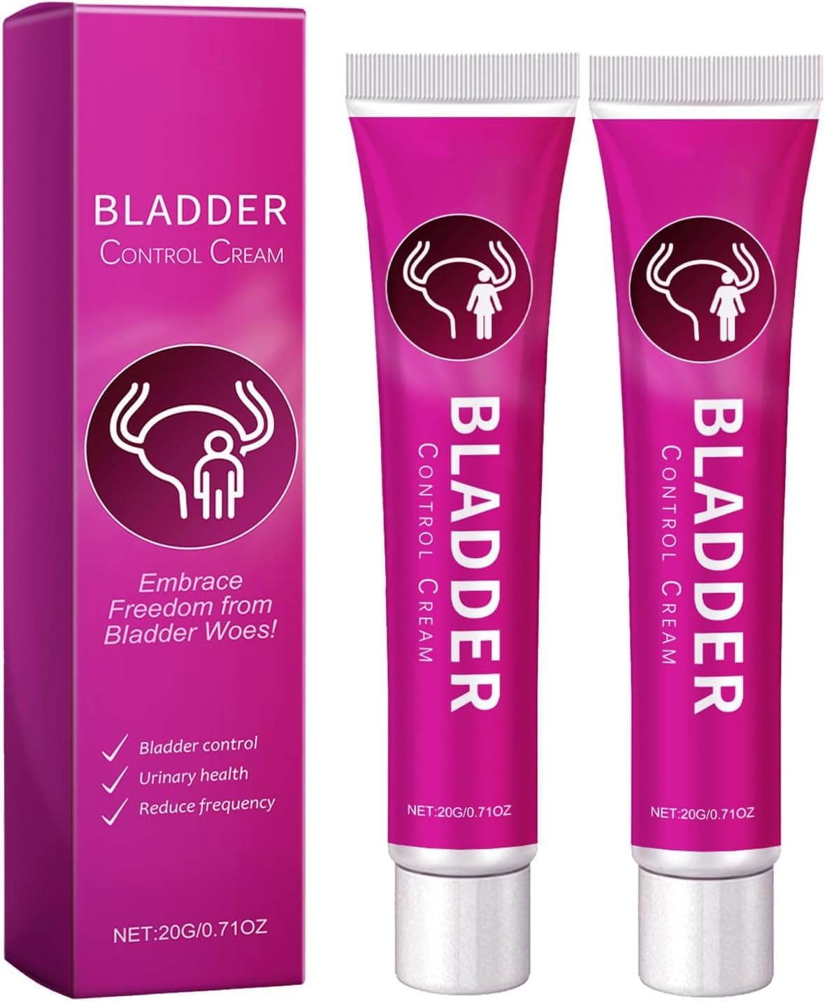 Bladder Control Cream, See Results in 7 Days (2pcs)