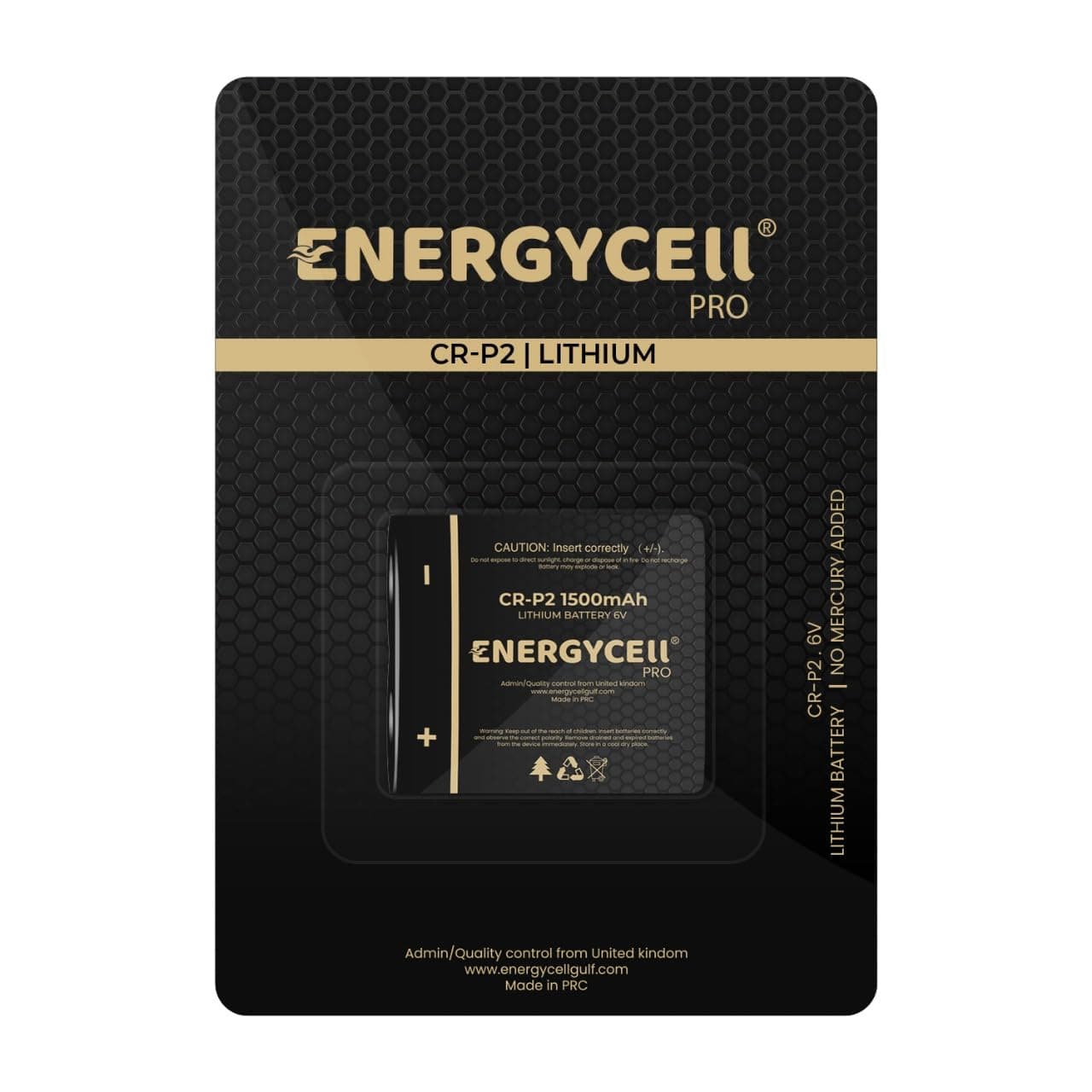 CR-P2 Energycell Pro 6V Lithium Battery - One Card