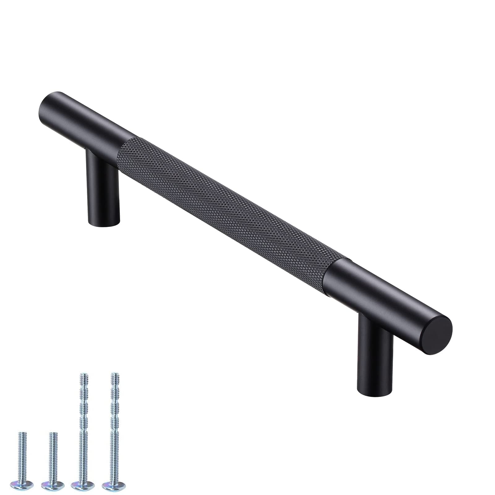 10 Pack Kitchen Cupboard Handles - Black 192mm Hole Centers (242mm Length) Drawer and Wardrobe Handles