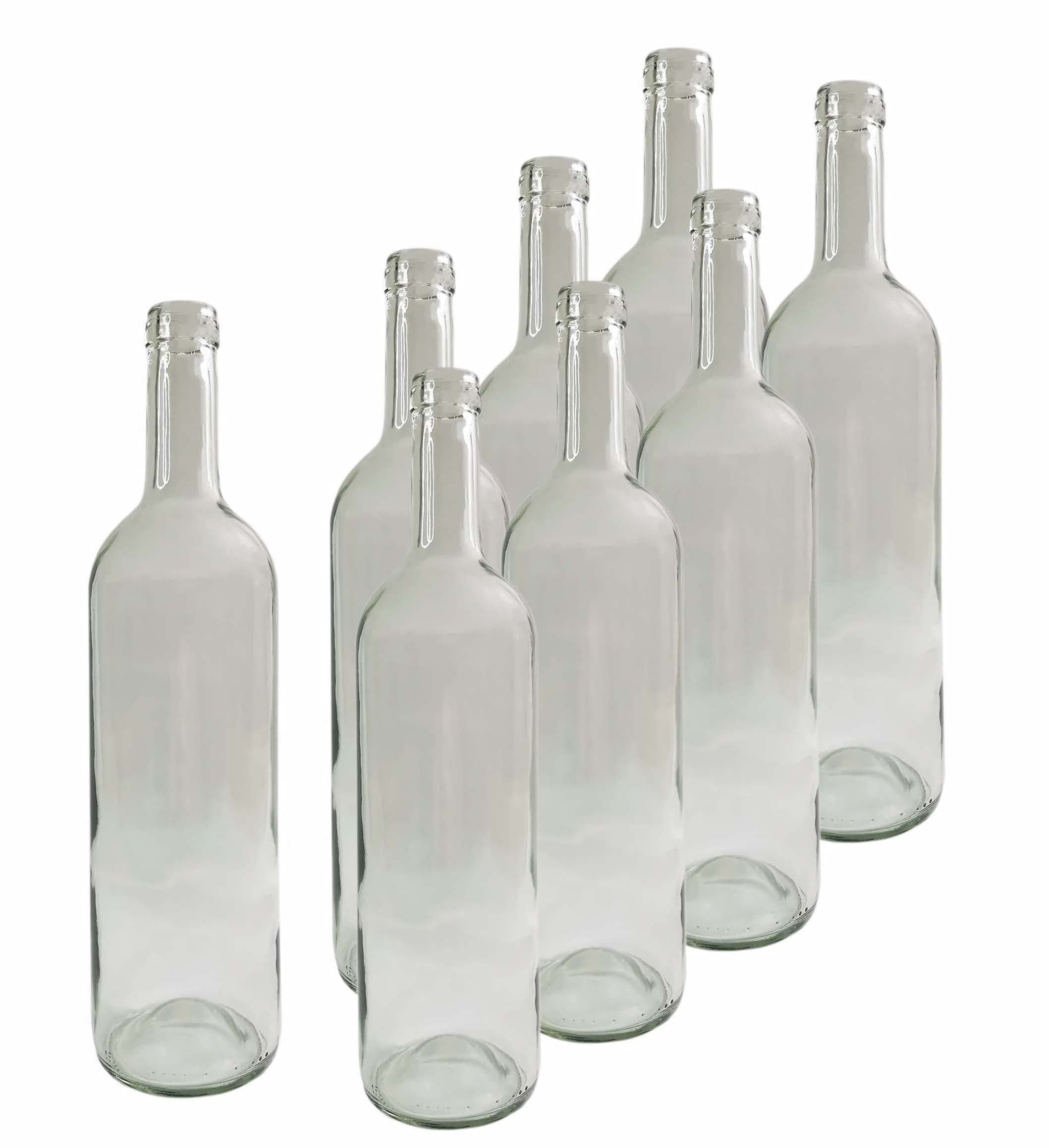 24 x Empty Clear Wine Bottles 0.75L (750ml) for Homebrew Wine Making (24 x CLEAR Wine Bottles)