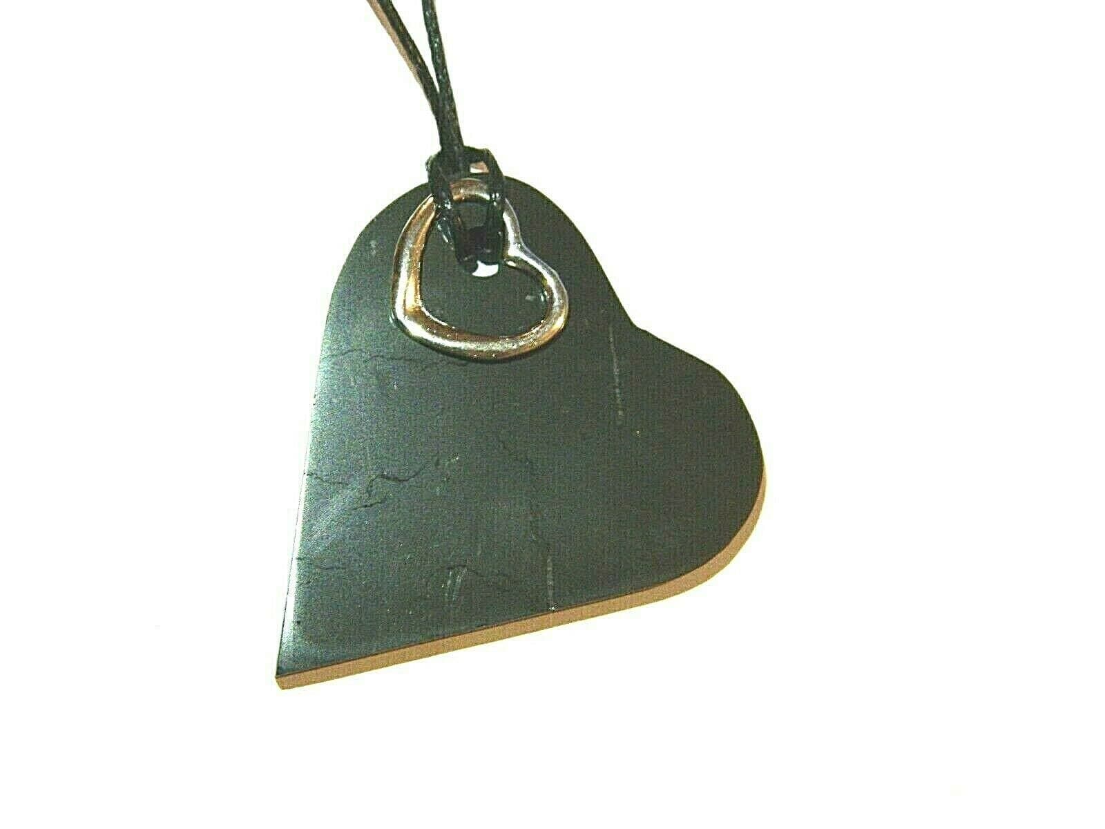 SHUNGITE PENDANT ''Heart'' Necklace