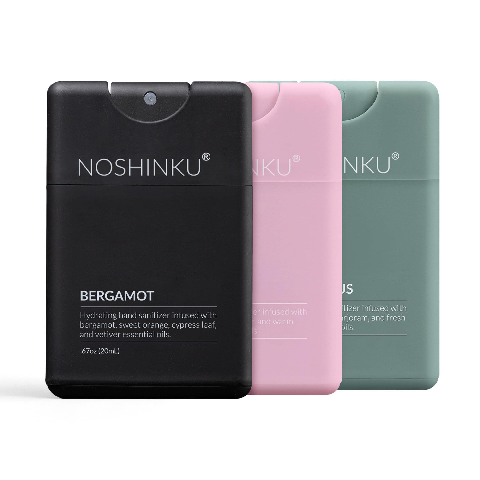 Refillable Hand Sanitizer Discovery 3-Pack, Travel Size Spray with Hydrating Botanical Oils, Natural Ingredients, All Natural Fragrances, Sugarcane Derived Alcohol, No Parabens, No Dyes