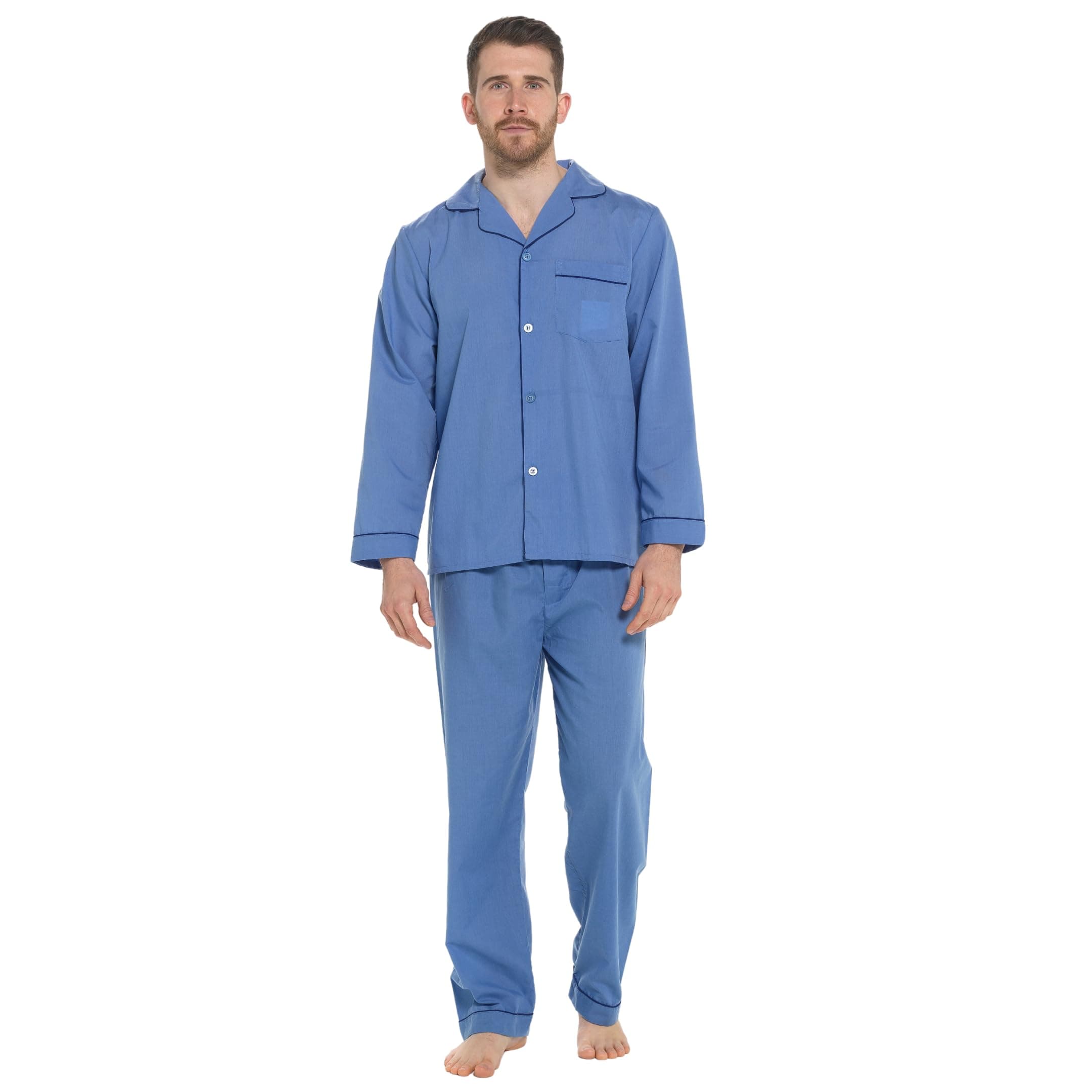 Strong Souls Mens Pyjamas Traditional 2 Piece Pjs