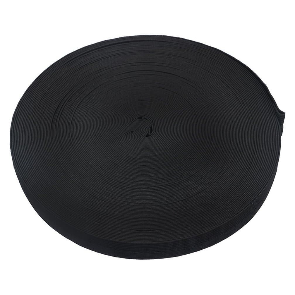 Souarts Wide Black Knit 20mm Buttonhole Elastic 10m