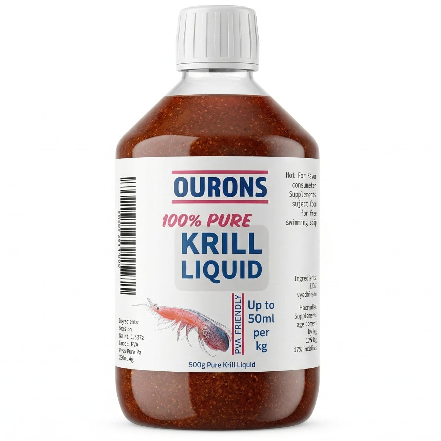 500ml Pure Krill Liquid - Fish Protein Hydrolysate For Fish Feed & Attracts