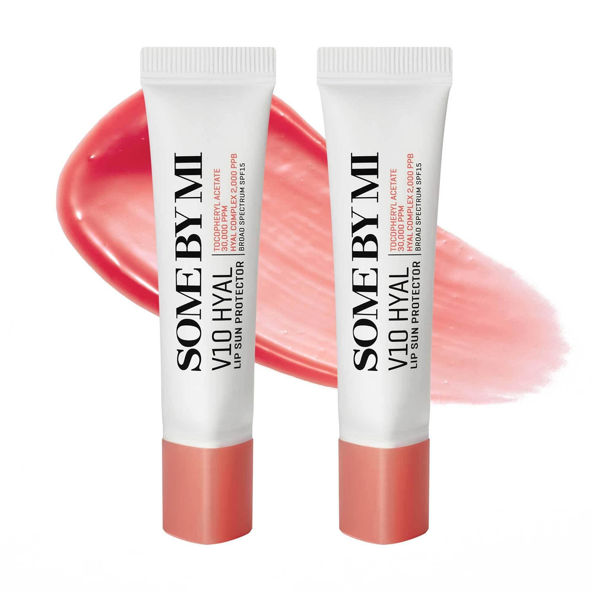V10 Hyal Lip Sun Protector 7ml Duo_SPF 15_ Rosy_Holiday Picks Gift Hydrating Lip Balm with Shea Butter,Vitamins and Hyaluronic Acid_Moisture Protection_Reduching Wrinkles_Koeran skincare