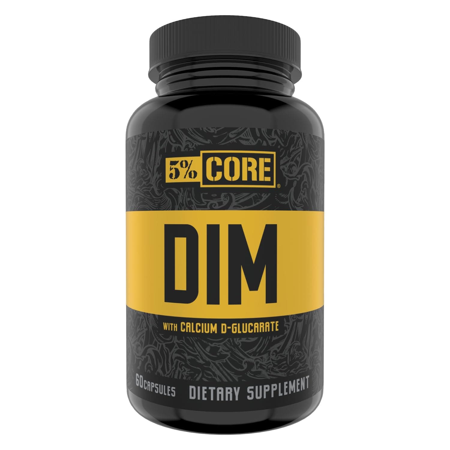 Core DIM Supplement | Estrogen Regulation Support for Men & Women | Natural Diindolylmethane w/Calcium D-Glucarate, Organic Broccoli Powder + Bioperine (30 Servings / 60 VegCaps)