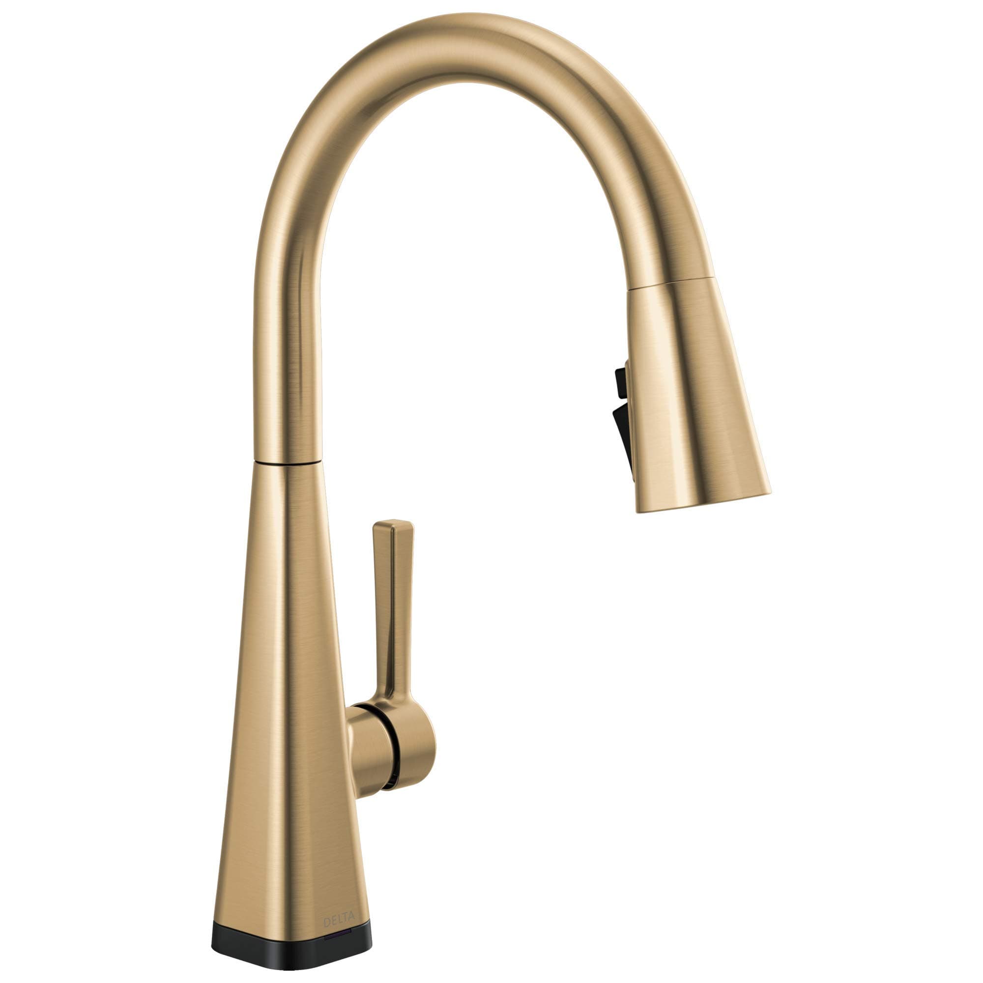 DELTA FAUCETLenta Single-Handle Touch Kitchen Sink Faucet with Pull Down Sprayer, Touch2O and ShieldSpray Technology, Magnetic Docking Spray Head, Champagne Bronze 19802TZ-CZ-DST