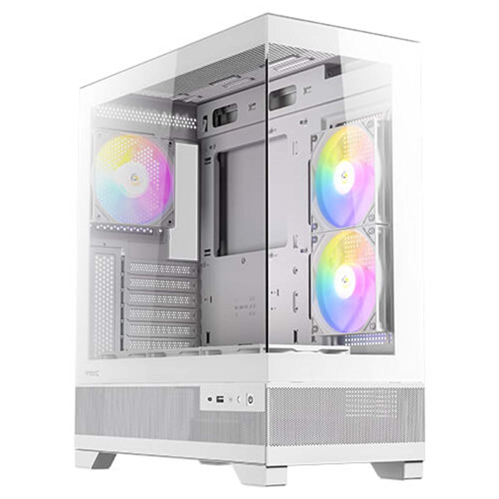 ANTEC CX700 RGB ELITE White Fixed Mode Pillarless ATX Ready Middle Tower PC Case with 6 RGB Fans as standard