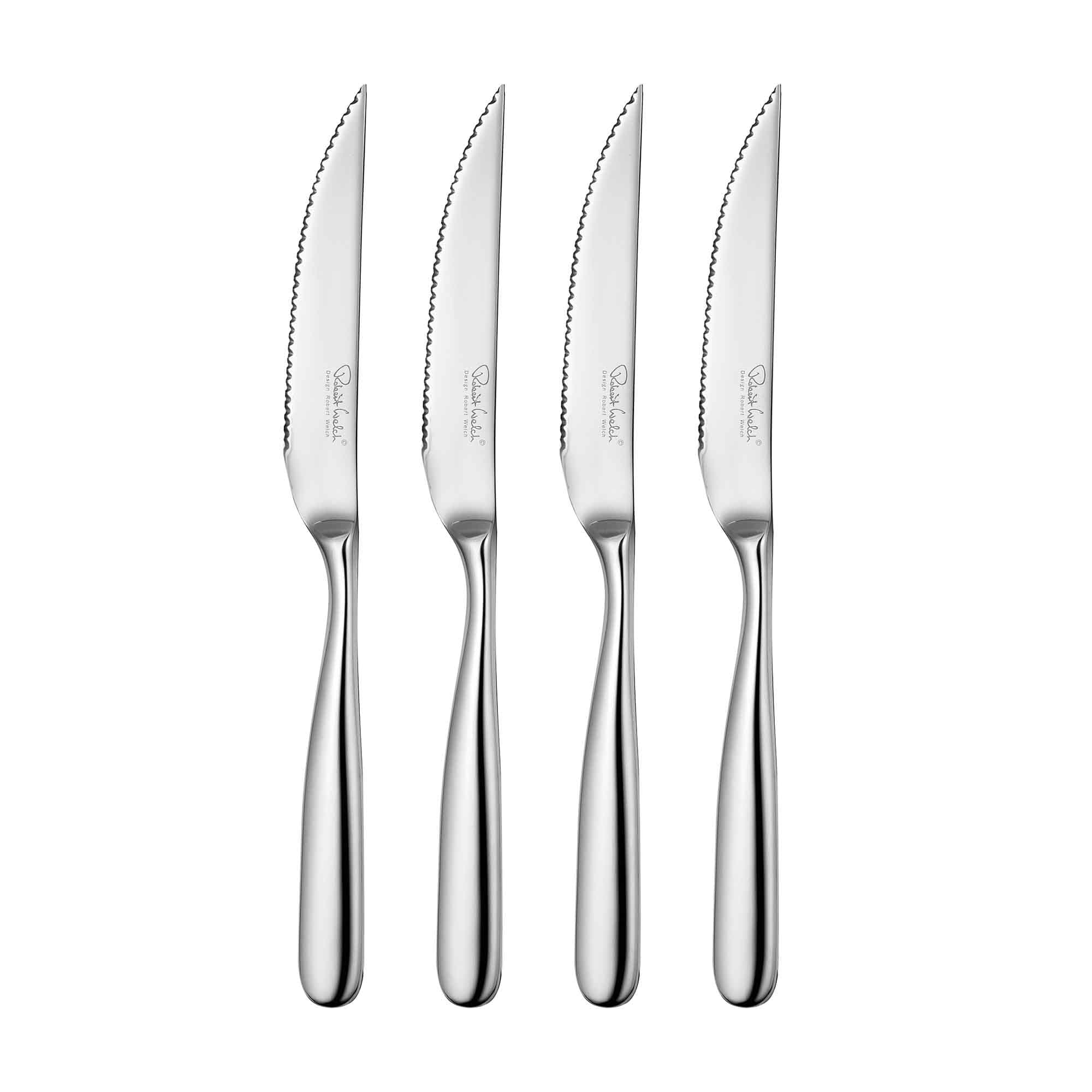 Stanton Bright Steak Knife, Set of 4: Made from Premium 18/10 Stainless Steel. Dishwasher Safe for Easy Care.