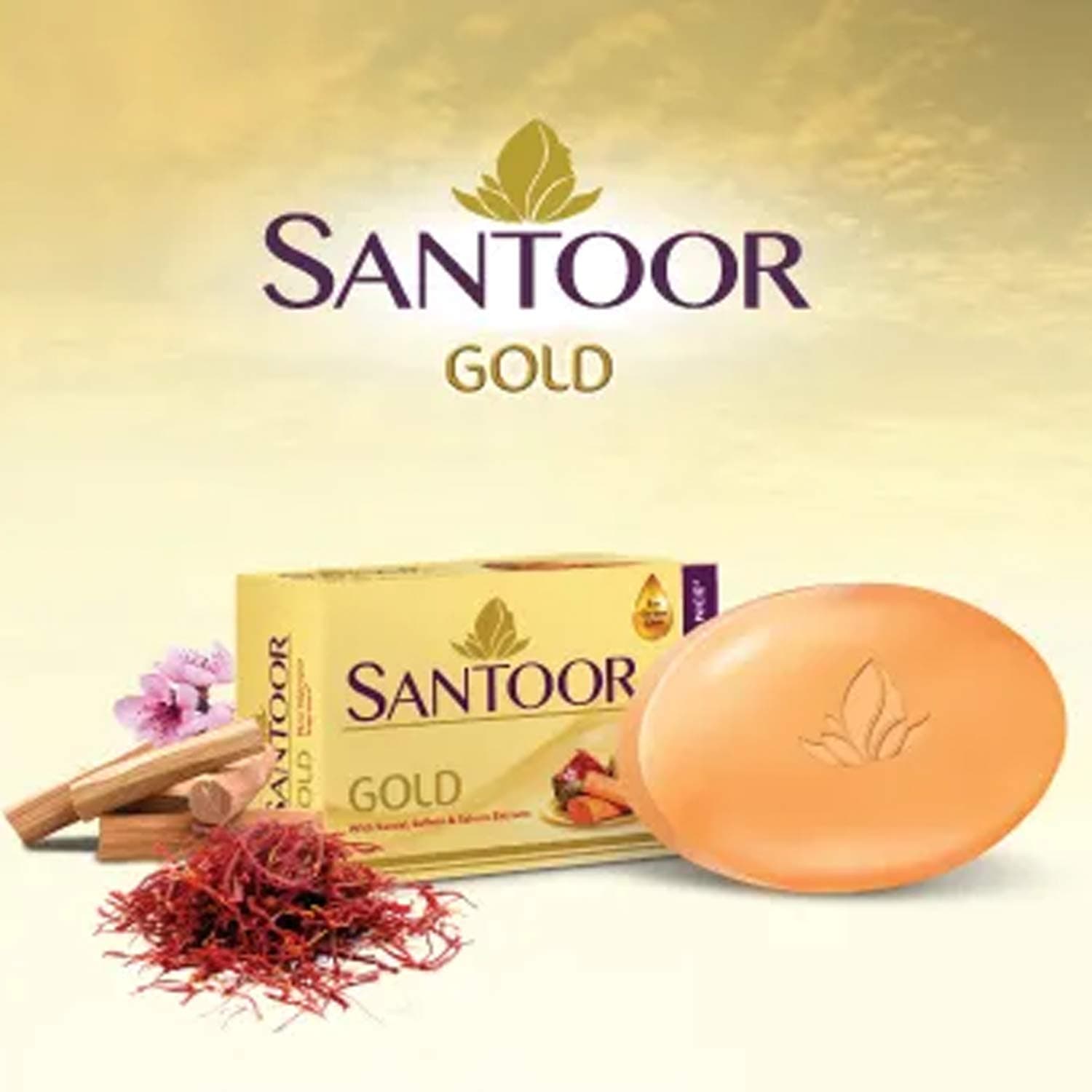 Santoor Gold Soap, 125g