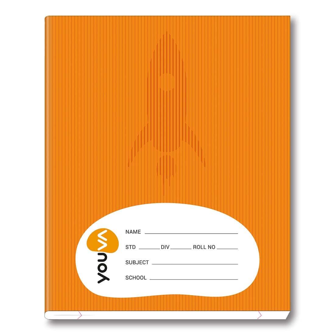 Navneet Youva | Full Bound with Hard cover | Brown Note Book for school students | 15.5 cm x 18.8 cm | Red & Blue (With Gap) | 172 Pages | Pack of 6