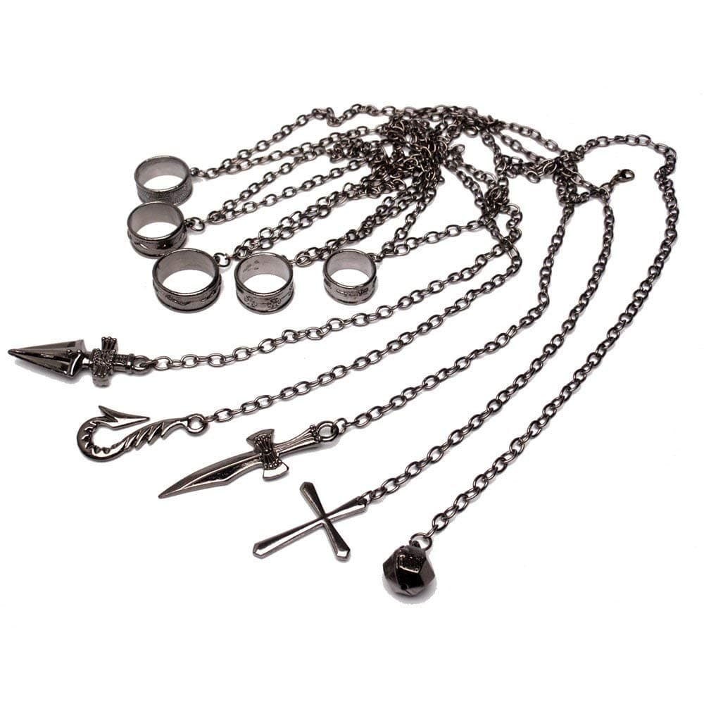 Hunter X Hunter Kurapika Chains Rings Cosplay Accessory - Metal (3.6oz) Silver