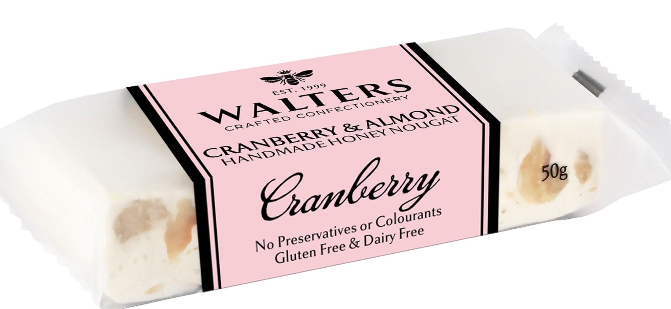 Walters Nougat Bar Cranberries & Almonds 50 g