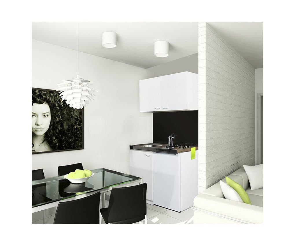 Respekta MK 100 WOS Mini Kitchen Unit Including Double Hob and Wall Units