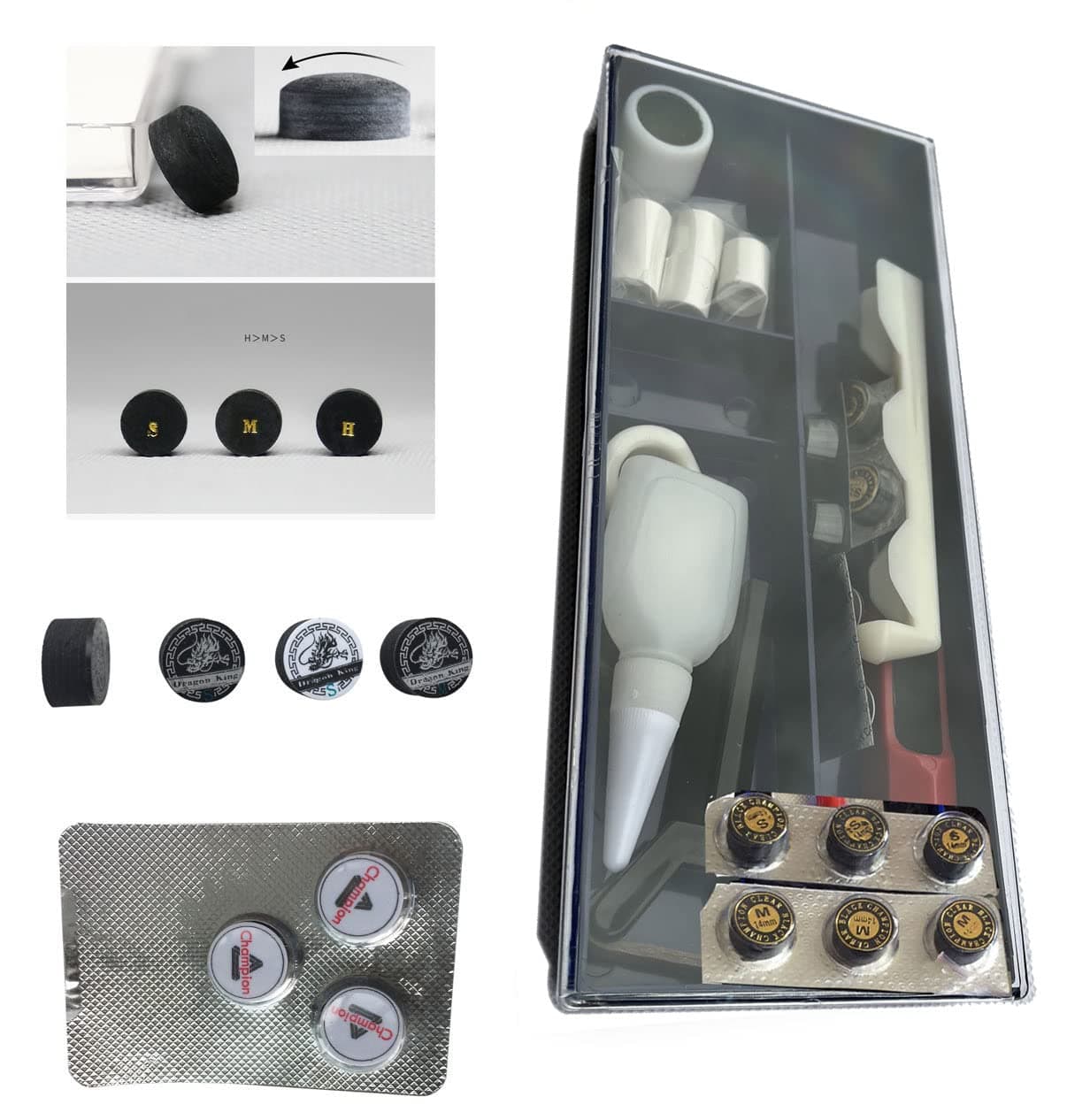 Gator Premium Pool Cue Tip Accessory Repair Kit for Billiard Stick Tips