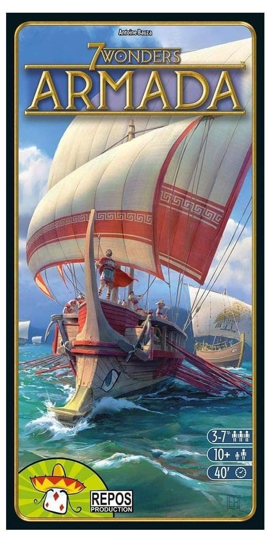 Asmodee 7 Wonders Armada Expansion - Naval Warfare and Enhanced Player Interaction, Strategy Game for Kids & Adults, Ages 10+, 3-7 Players, 40 Minute Playtime