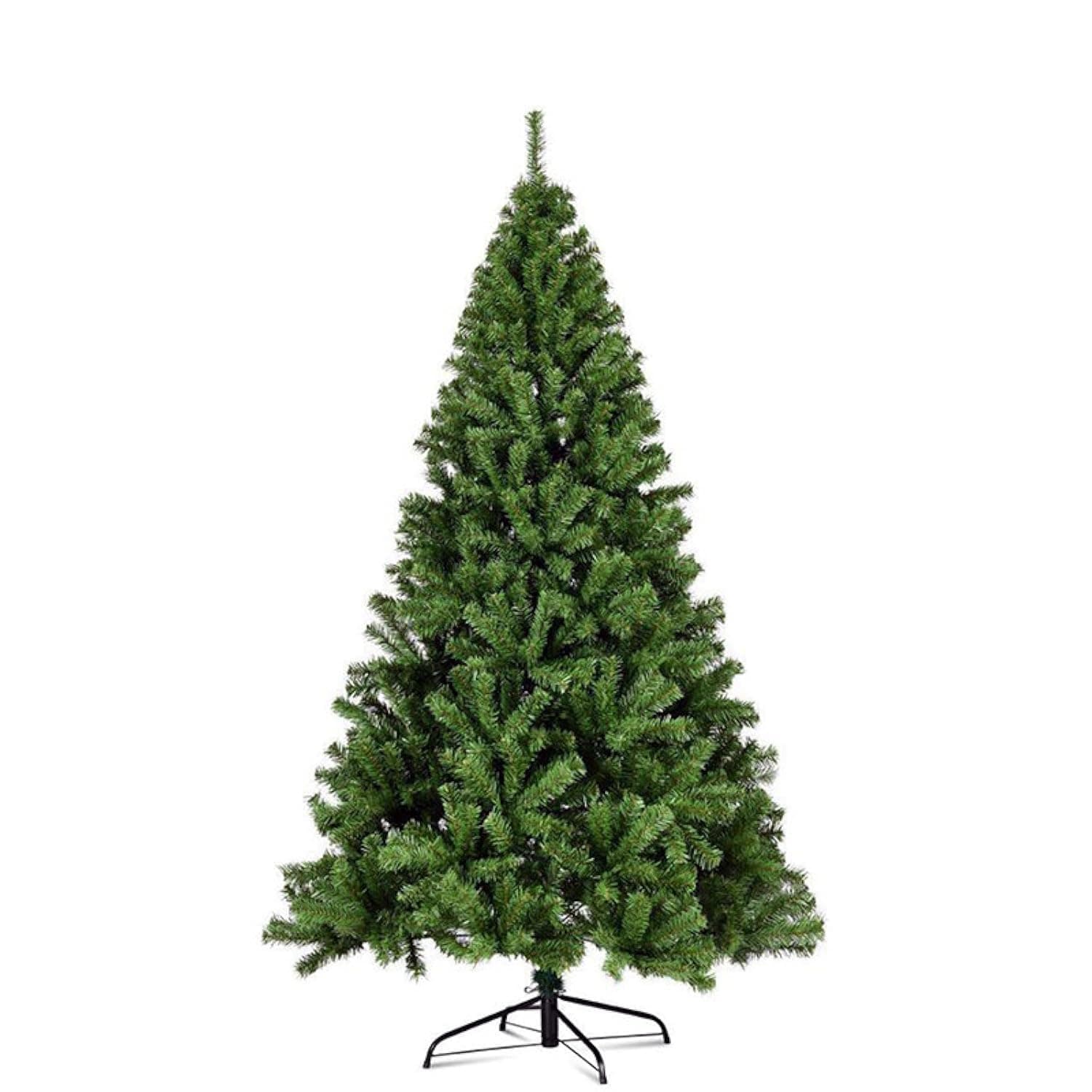 Jorunb 8ft Artificial Christmas Tree, Premium Unlit Hinged Spruce Full Tree with 1300 Branch Tips, Metal Stand, Hinged Structure, Easy Assembly Festival Celebration Xmas Tree for Home, Office, Party