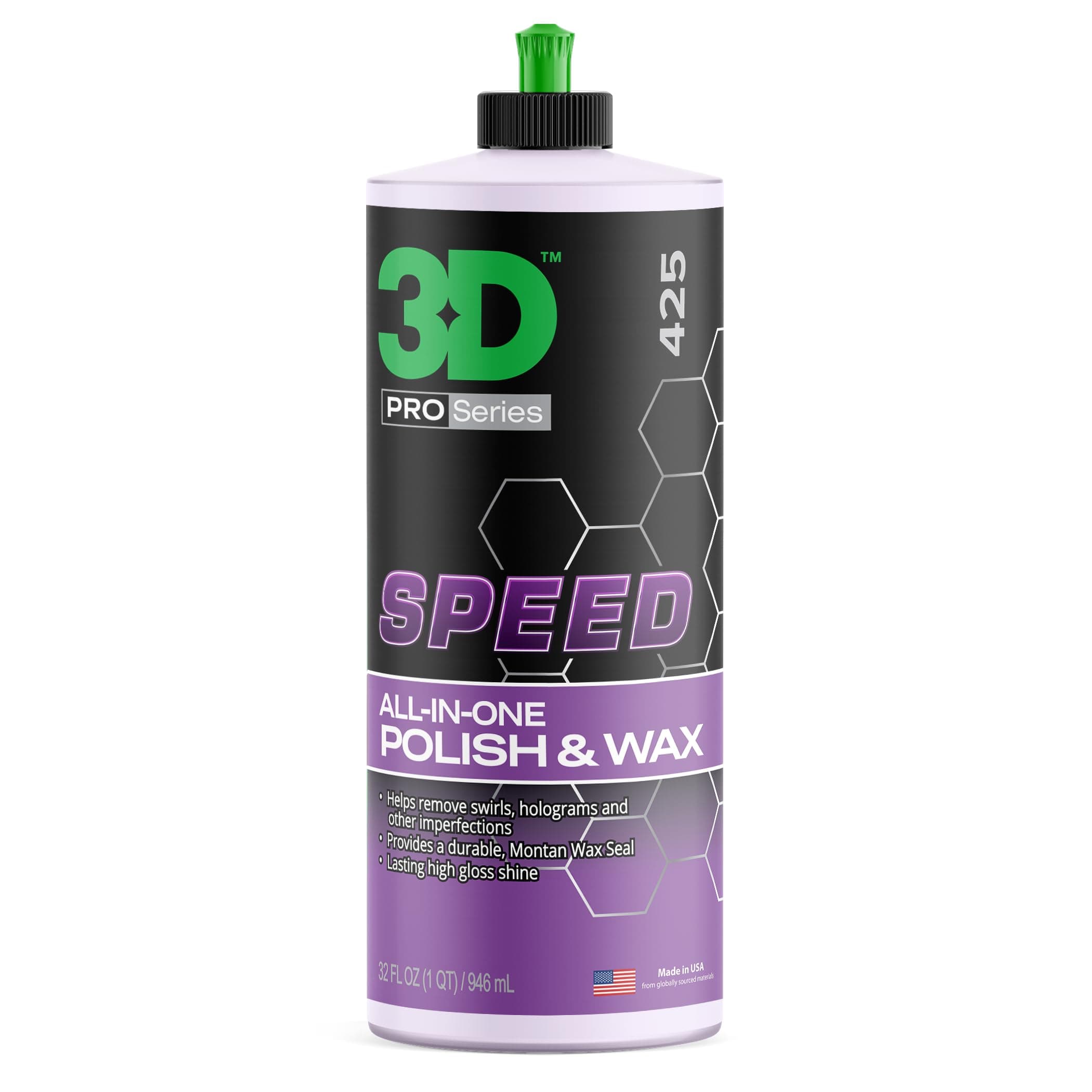 Speed Shine & Polish 32oz ثري دي سبيد ملمع بودي بوليش مع شمع