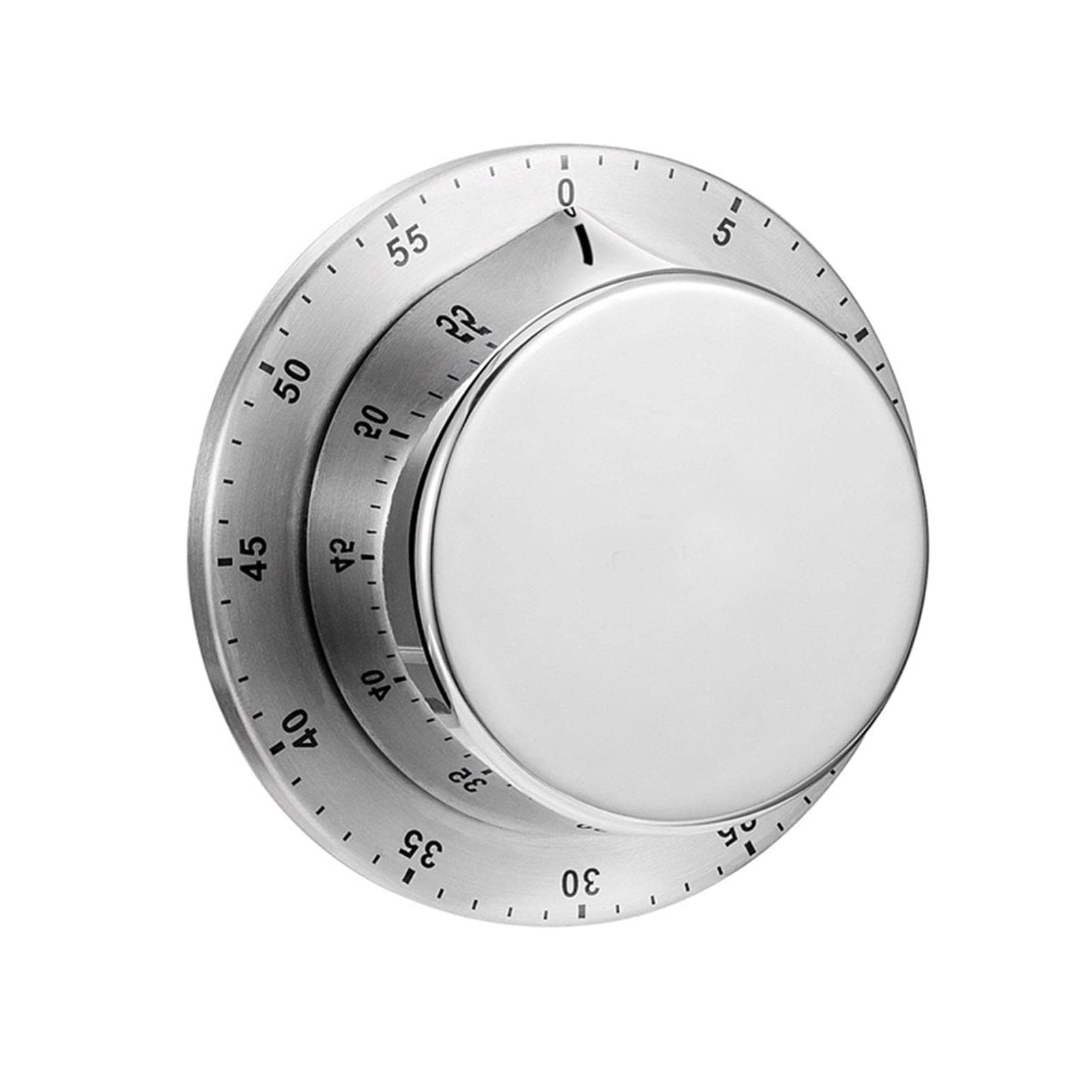 QOTSTEOS Manual Timer, Kitchen Timer With Magnet Base, Stainless Steel Wind Up Kitchen Countdown Timer Loud Alarm for Home Cooking Baking Steaming, Easy To Stick On Any Surface(Silver)