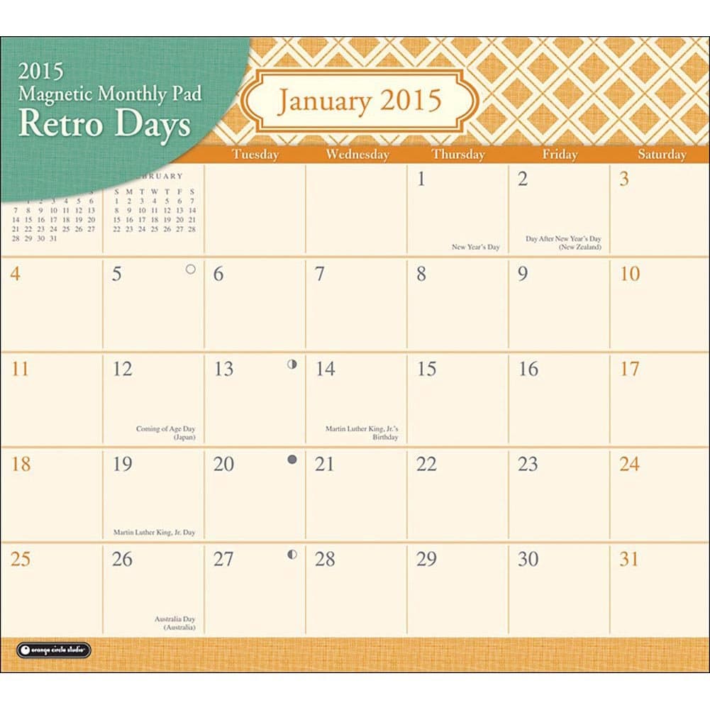 GAOAG 2015 Retro Days Magnetic Desk Pad Orange Circle Studios