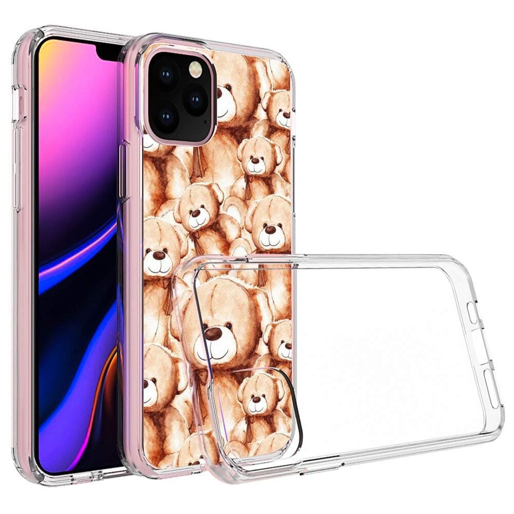 hfijgsj Compatible with iPhone 11 Pro Max 6.5 Inch 2019 Phone Case, Toy Bear Clear Fashion Cute Thin Soft TPU Shockproof Full Protection Back Cover