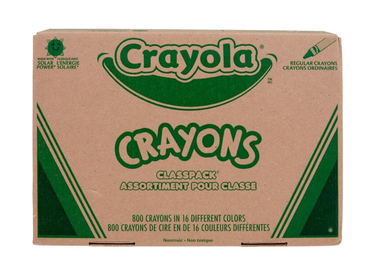 Crayola Bulk Crayon Classpack - 800ct (16 Colors), Bulk Teacher Supplies & Classroom Essentials for School, Arts & Crafts Crayons for Kids, Ages 3, 4, 5