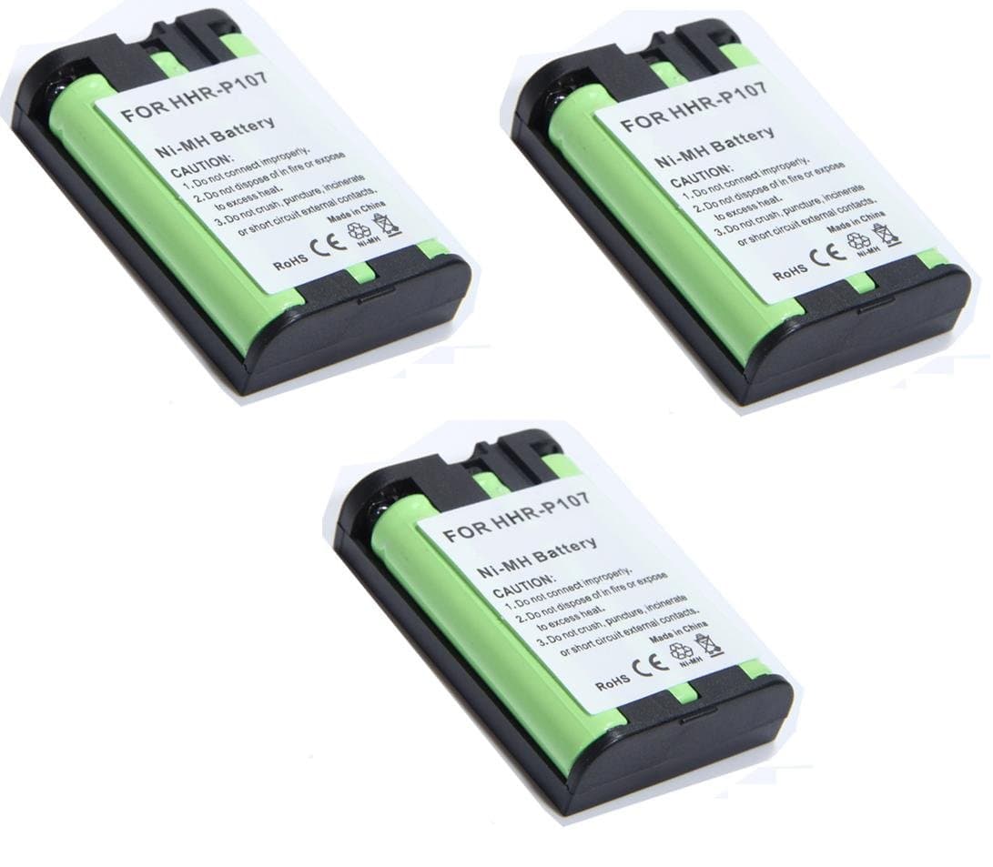 3 Pack - Cordless Phone Battery for Panasonic HHR-P10