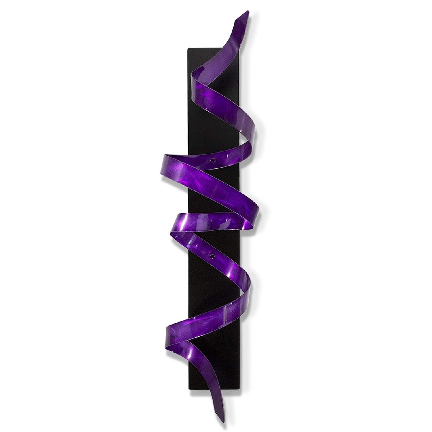 Statements2000 Large 3D Abstract Metal Wall Art Sculpture by Jon Allen, Purple/Black, 46" x 11" x 13.5" - Purple Knight