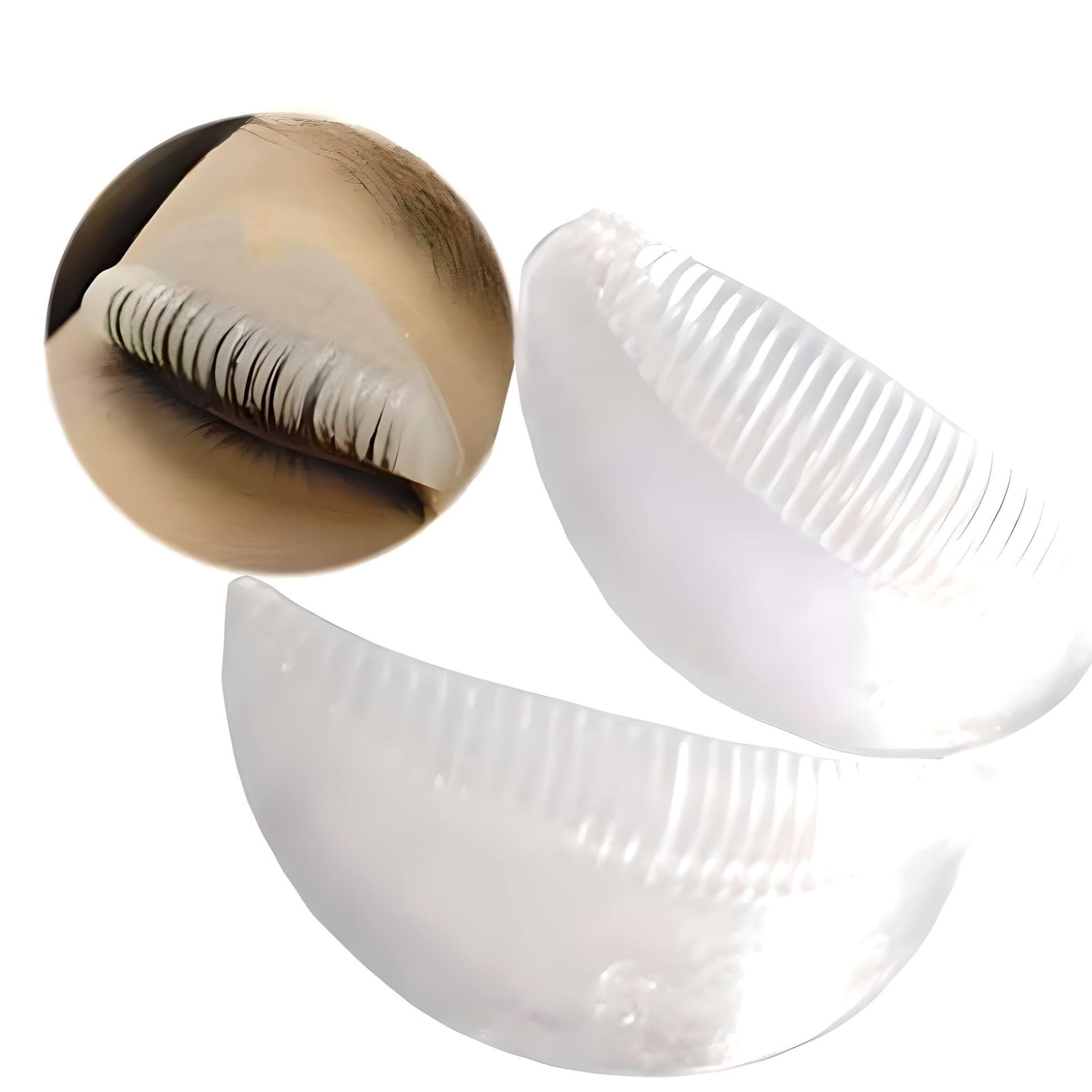 Eyelash Lift Silicon Pads with Convenient Grooves to Help Guide The Eyelashes, 10 Pieces in S, M and L Sizes, Eyelash Curler, Eyelash Root Lift, Refill Pack