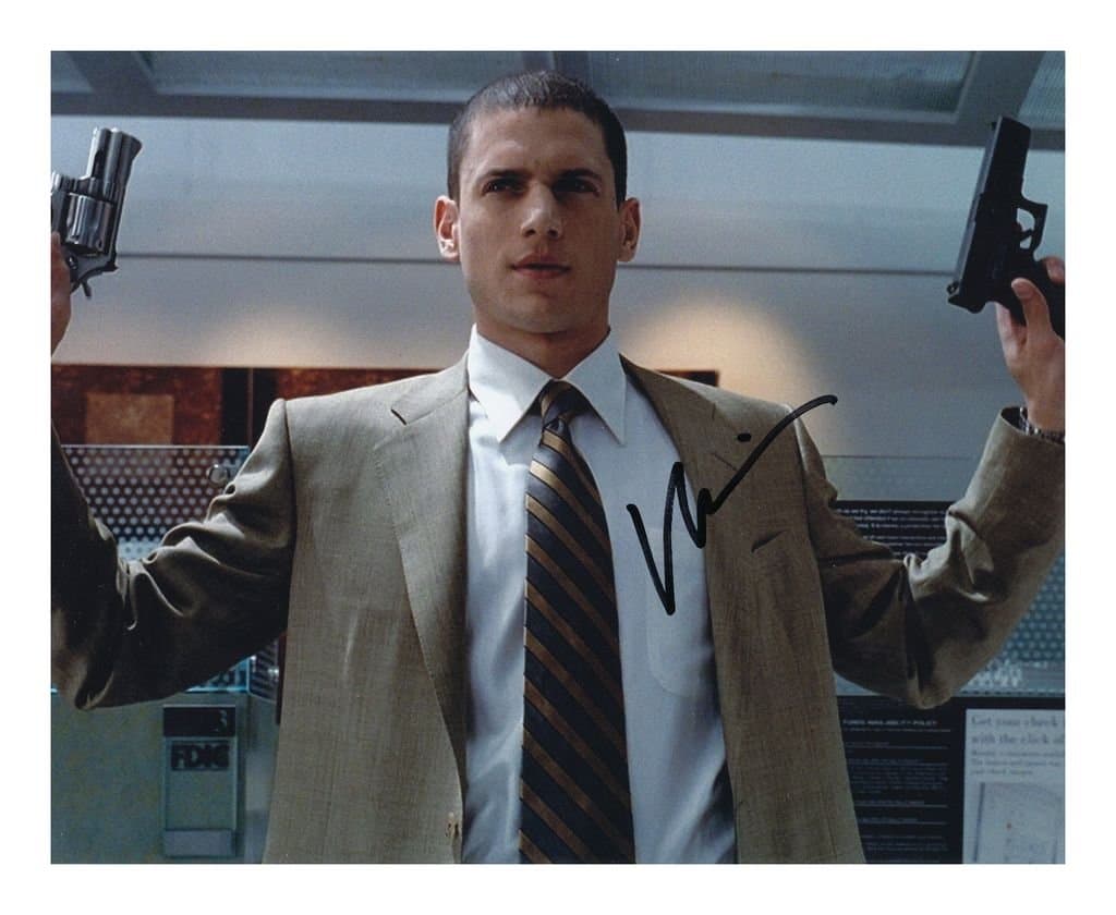 DS Wentworth Miller - Prison Break Autographed Signed A4 21cm x 29.7cm Poster Photo