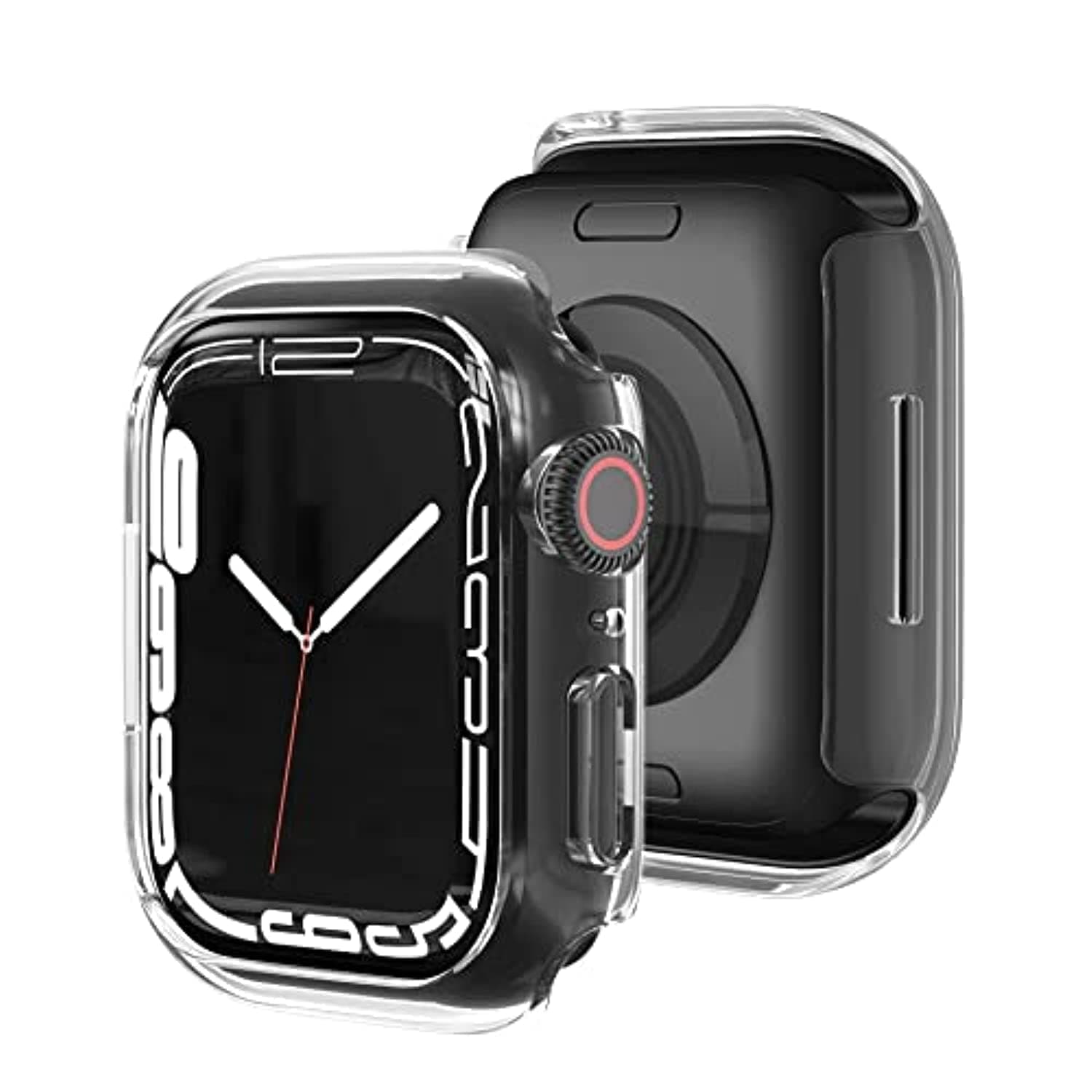 DadoHalf Case Protector Compatible with Apple iWatch Series 9 | 8 | 7, Hard PC Anti Scratch Bumper case (Clear, 41 mm)