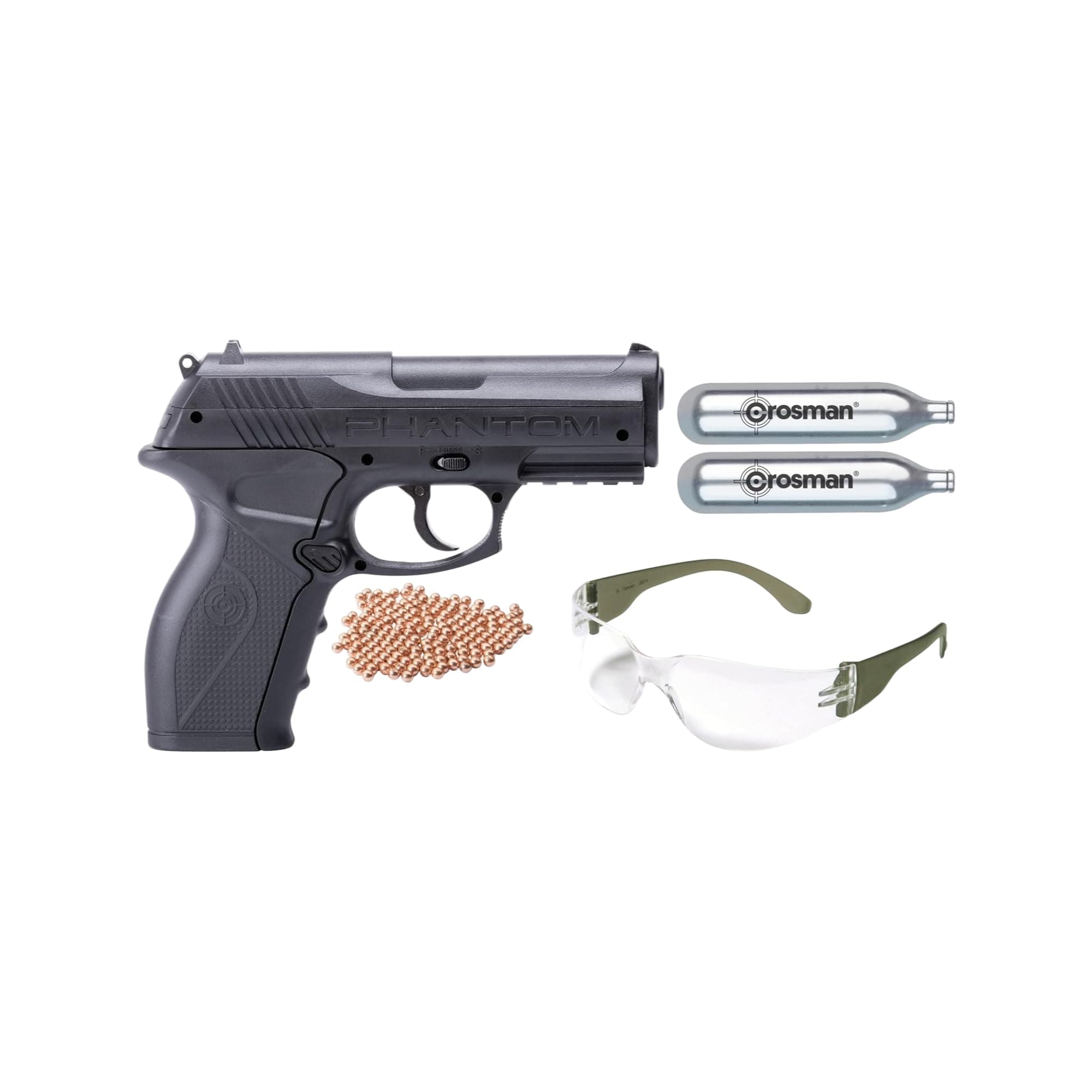 Crosman Phantom P10KT CO2-Powered Semi-Auto BB Air Pistol Kit