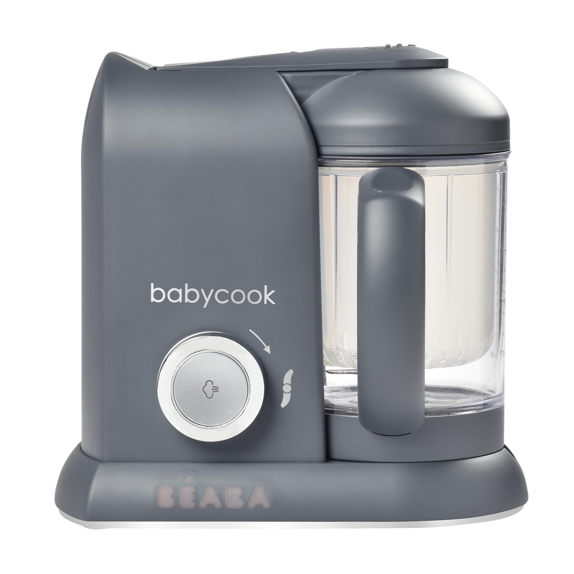 Beaba Babycook Solo Multi-functional Baby Food Processor Blender, Steamer, Cooker & Sterilizer, Portable Baby Food Cooker, Puree Maker and Warmer - Dark Grey