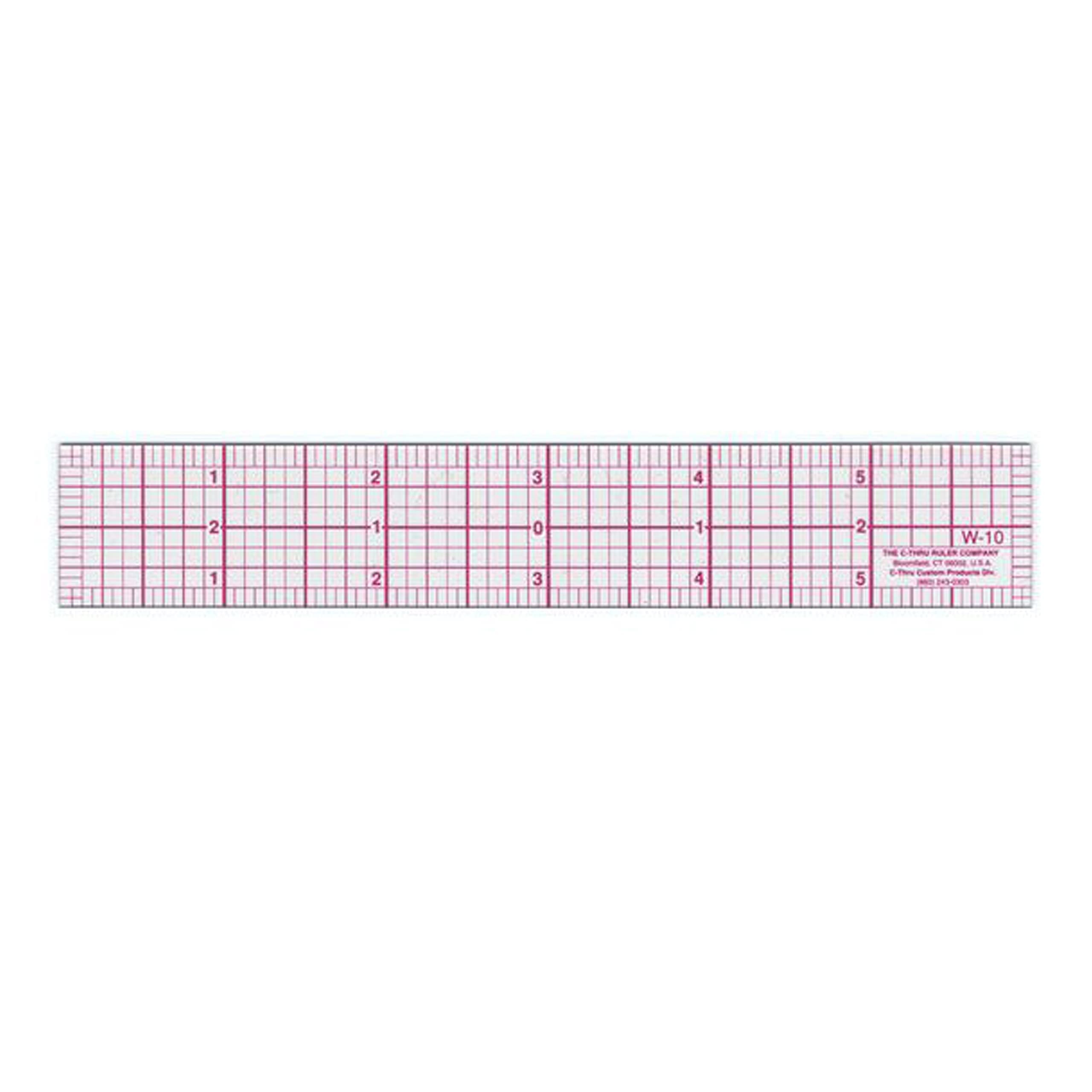 Westcott W-10 6-Inch 8ths Graph Ruler, Transparent, 1 x 6 in