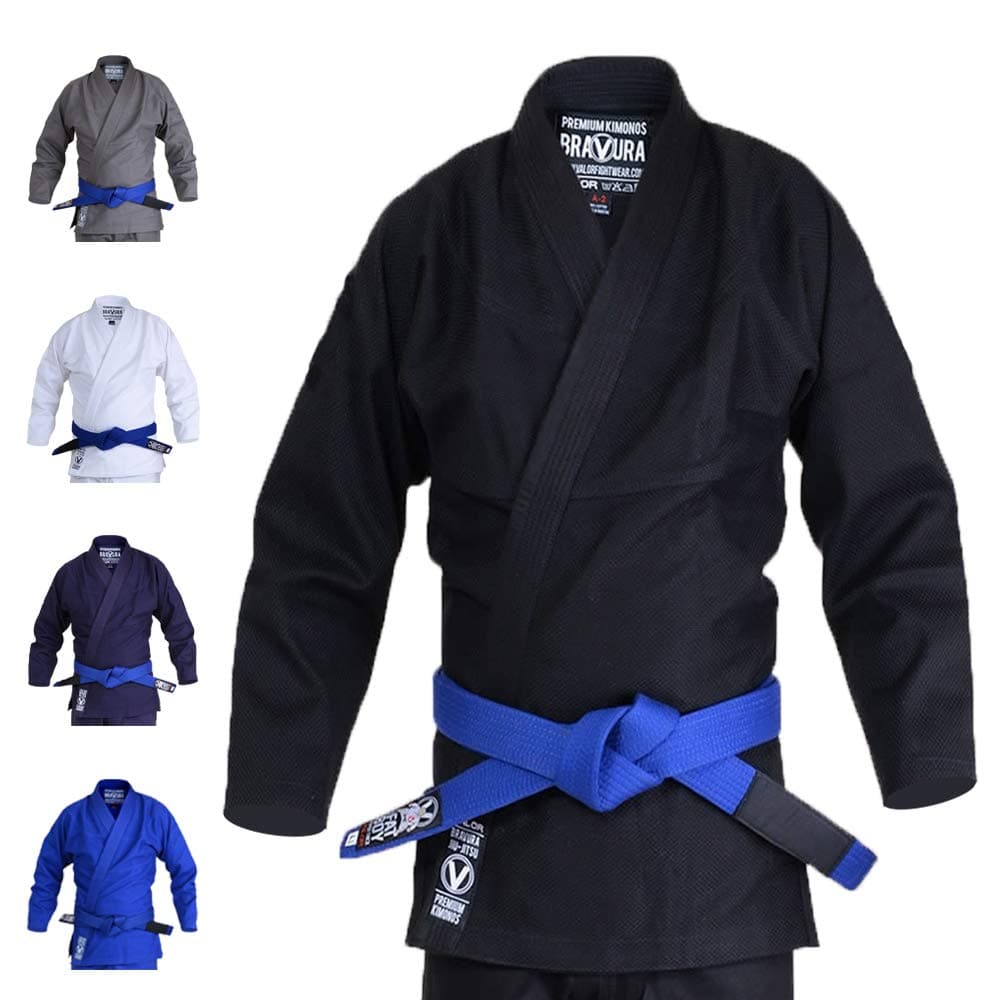 Valor Bravura Classic Plain BJJ GI with a Free Elite White Belt