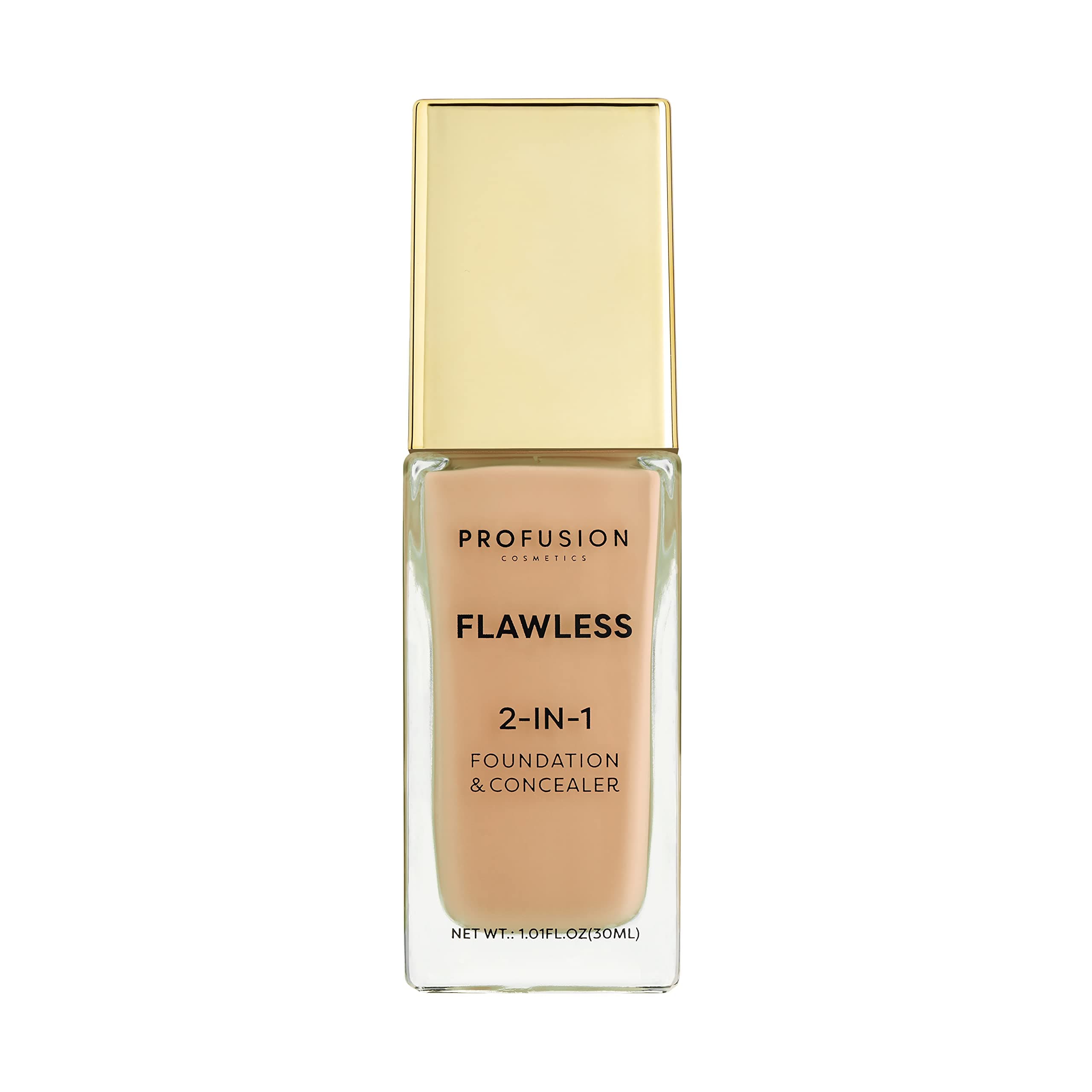 2-In-1 Foundation and Concealer for Medium Skin Tone, Flawless Full Coverage and Matte Finish with Convenient Solution for Achieving Polished Look - Neutral Tan