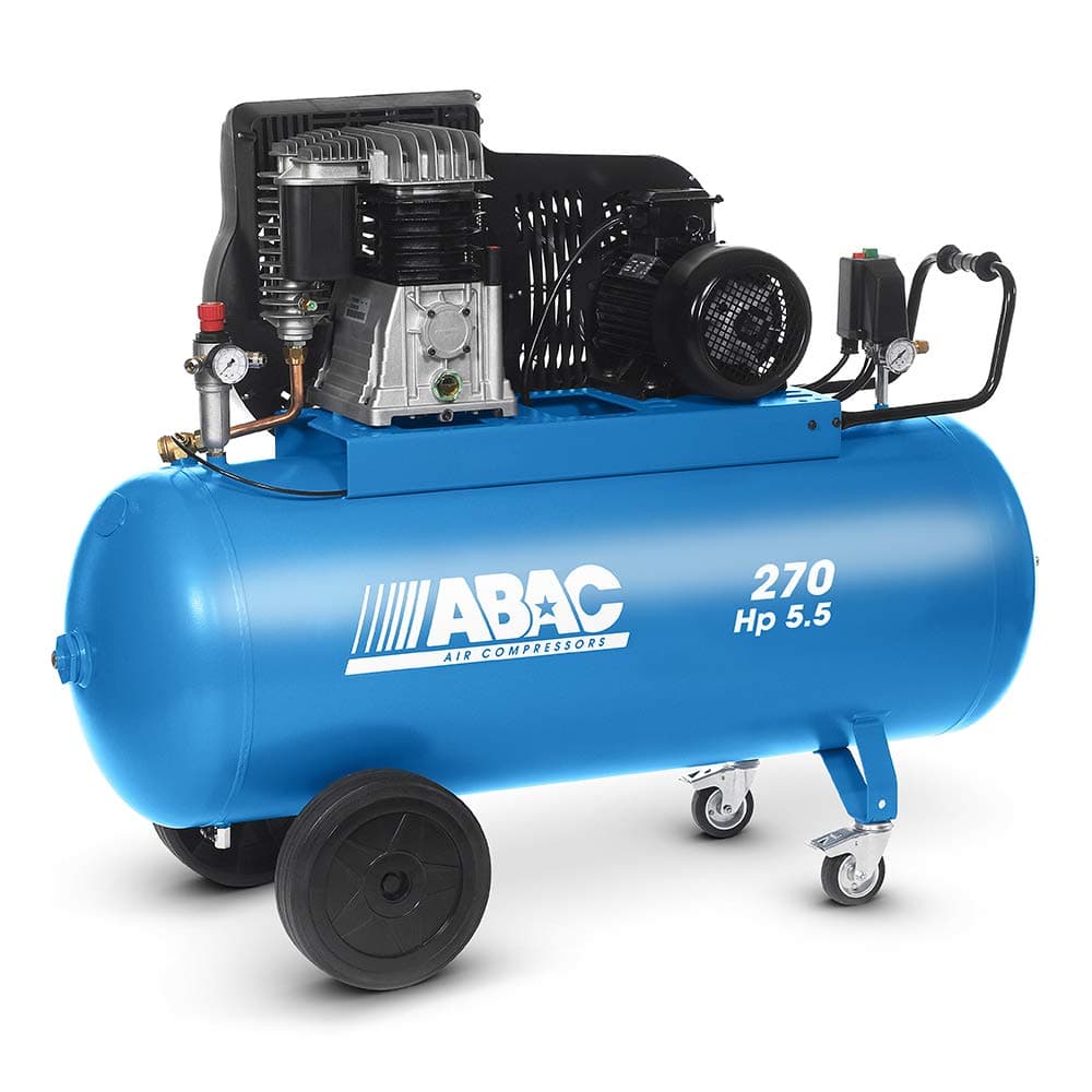 ABAC PRO b5900b 270ct5,5Compressor 270L Three Phase Motor 5,5hp with Strap Transmission bistadio