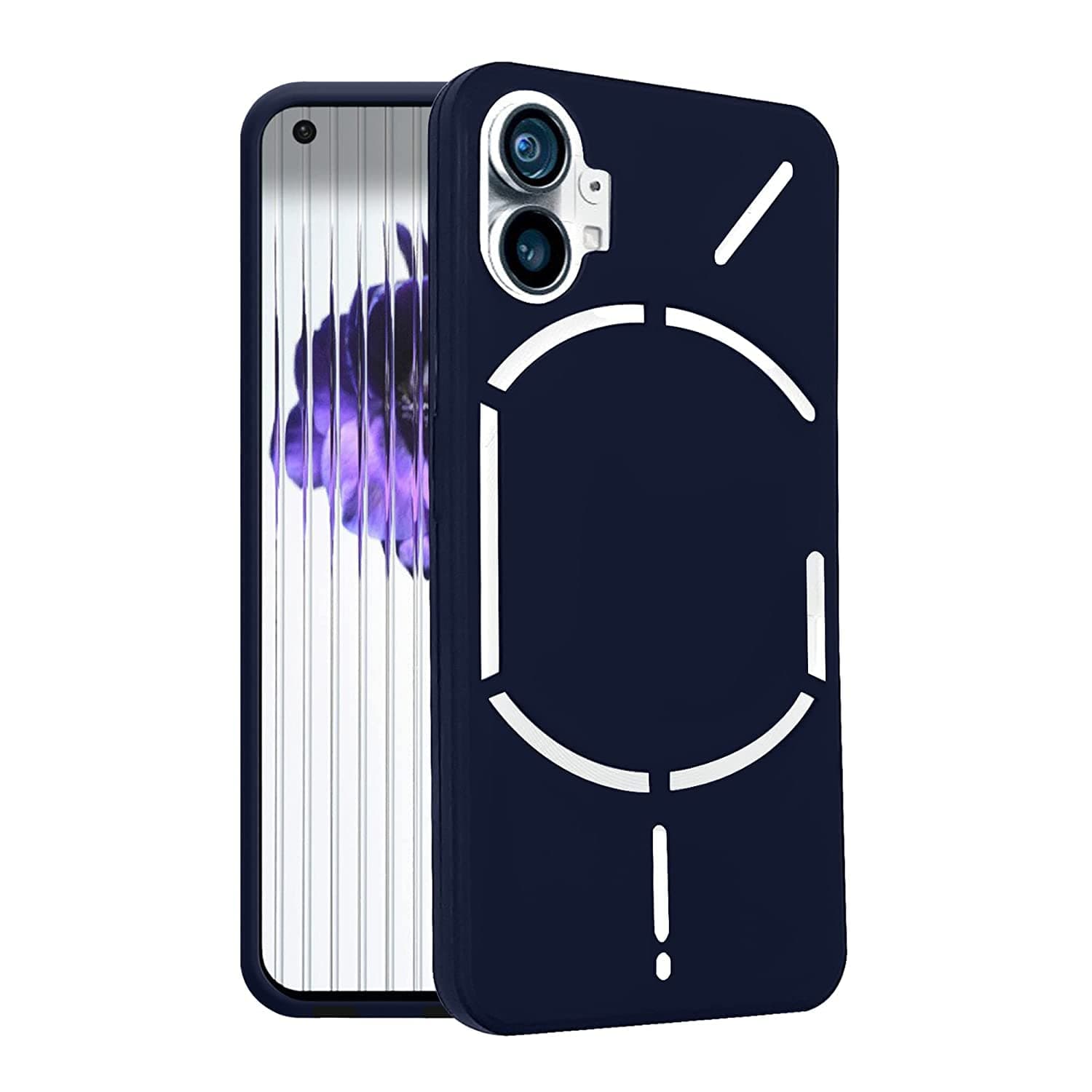 Zubitech for Nothing Phone 1 5G Soft Liquid Silicone Gel Case Full Body Shockproof Rubber Protection Matte Finish Cover Soft Microfiber Lining Cushion Slim Back Case for Nothing Phone 1 5G (Blue)