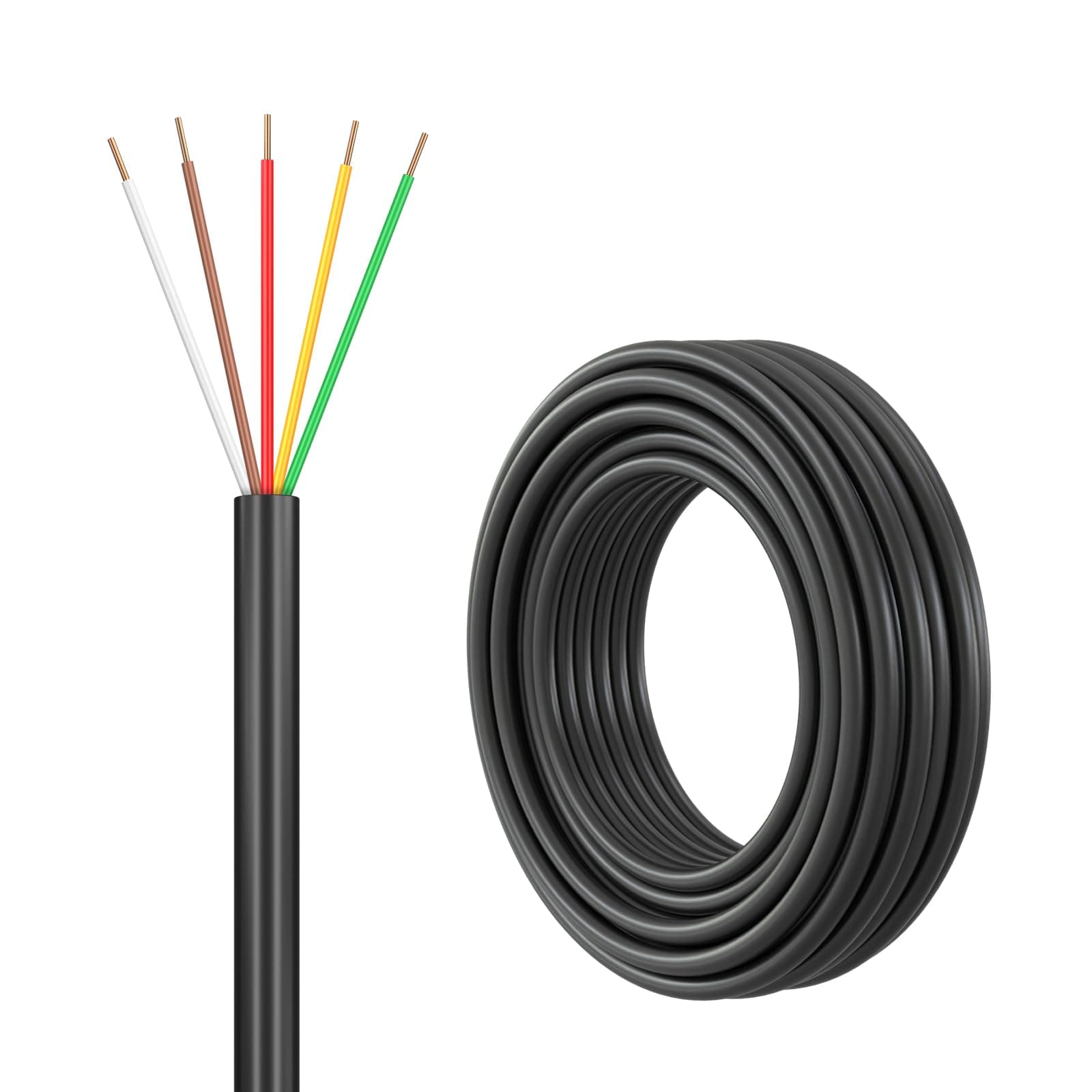 FIRMERST 18/5 Solid Sprinkler Wire for up to 4 Valves System 30 Feet