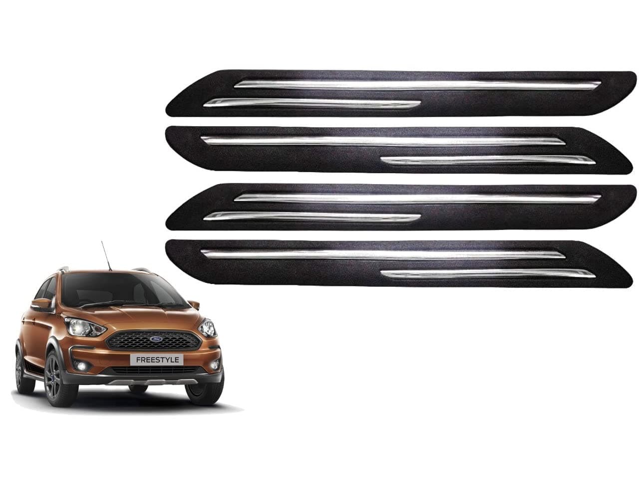 APK Enterprises - Bumper Guard/Chrome Strip Bumper Protector Compatible with Ford Freestyle