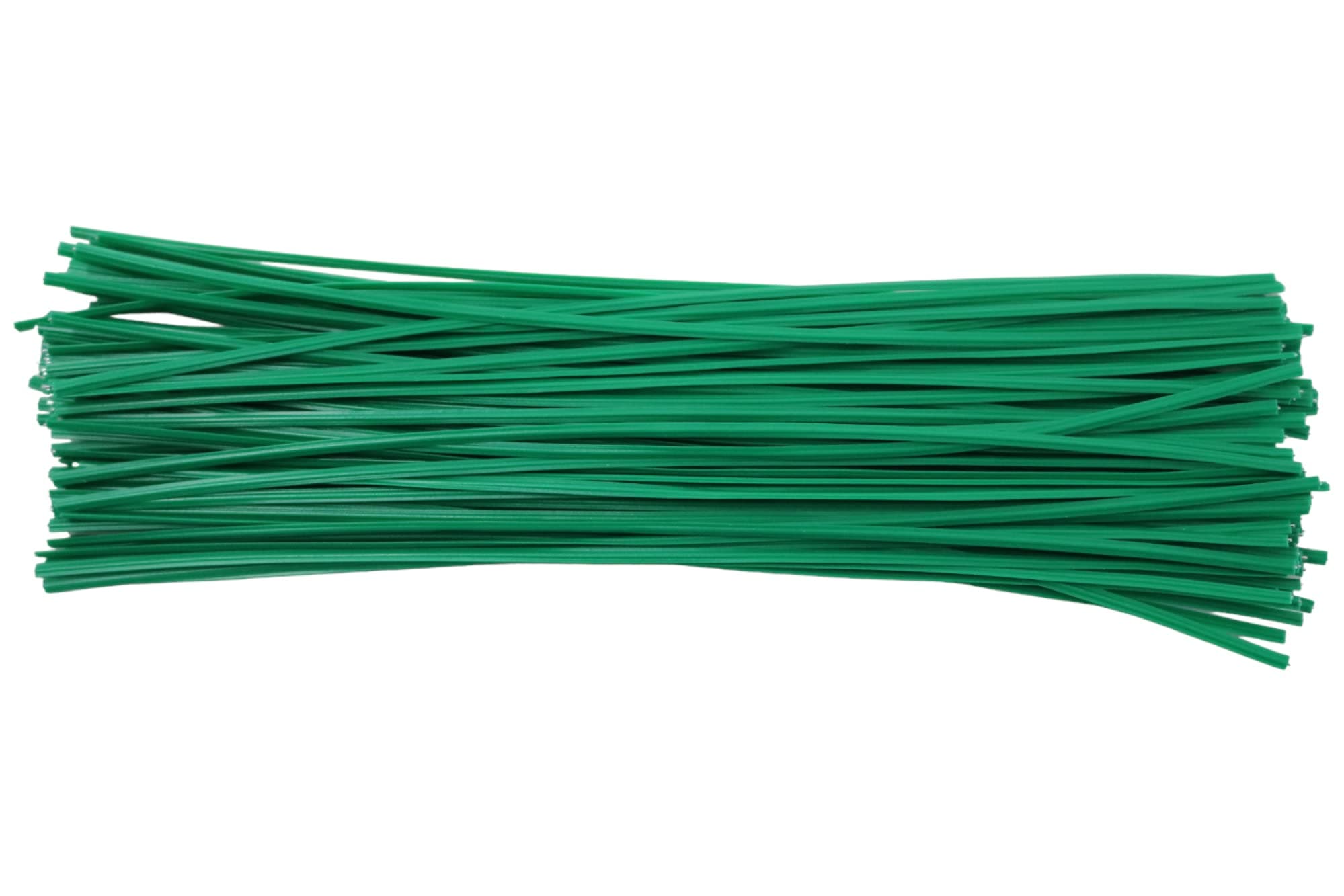 fiXte 100 x Garden Ties Flexible Twist Sticks Soft Plastic Coated Wire Plant Shrub Supports Green 6" and 10" Lengths (100 x 6)