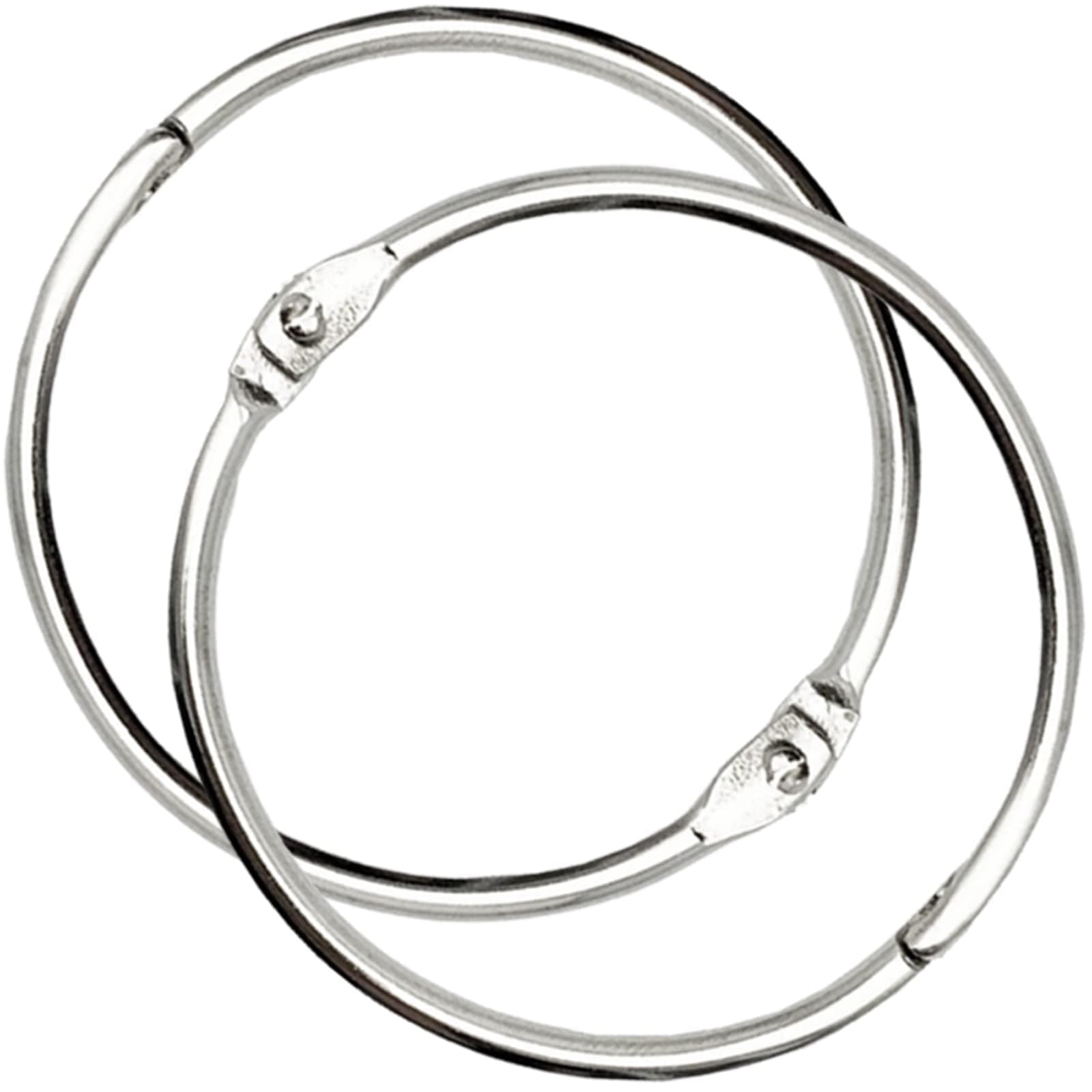 2 Inch 30 Pack Loose Leaf Binder Rings, Keychain Key Ring with Metal Nickel Plated for Index Cards, Ideal for School, Home, or Office