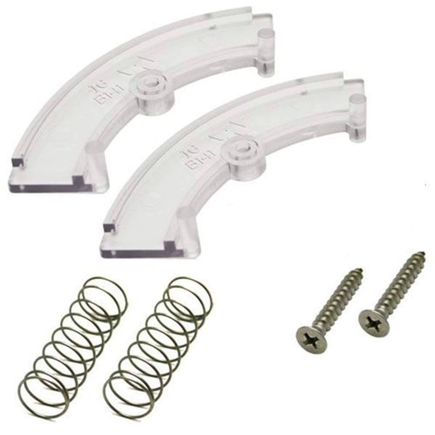 KastLite Post Top Fitter Hardware Kit | Clear Outdoor Post Top Fitter Wing Clamps | Includes 2 Clamps, 2 Screws & 2 Springs