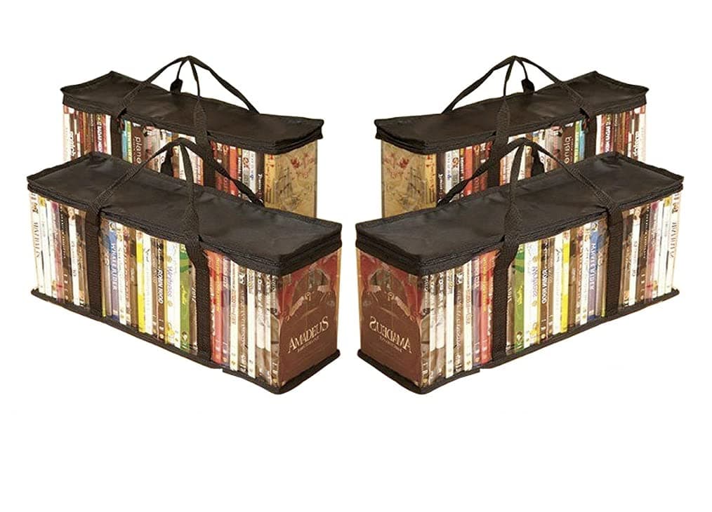 Globalis Portable DVD Storage Bag, 4-Pack Stores 40 DVDs Each Bag