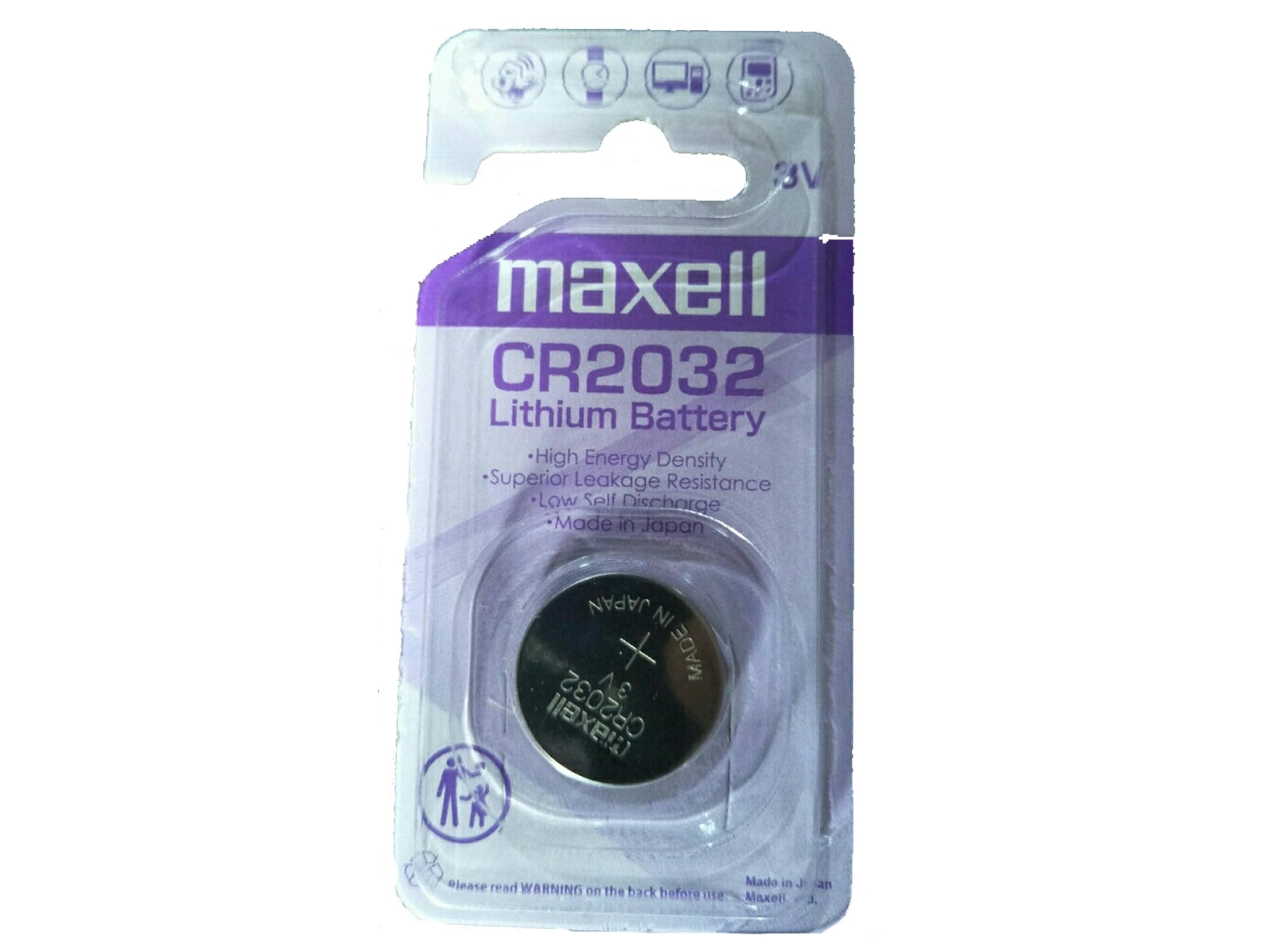 Maxell CR2032 3V Lithium Coin Battery - One Piece