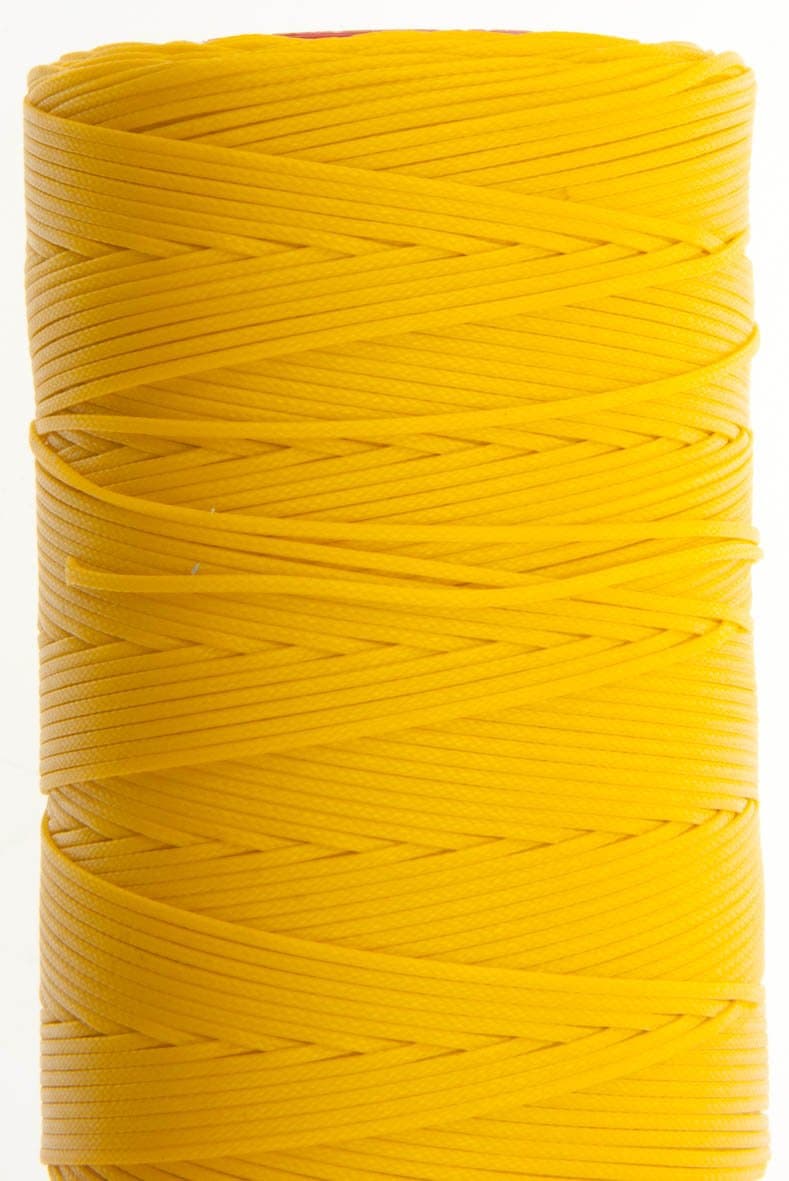 20 Meters - Ritza 25 - Waxed Tiger Thread - Braided Polyester for Hand Sewing Leather (Yellow JK56)