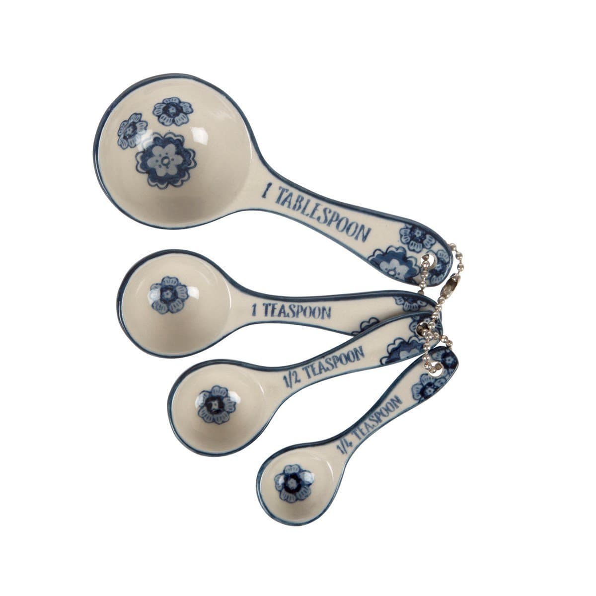 Willow Floral Measuring Spoons Blue IRIS019